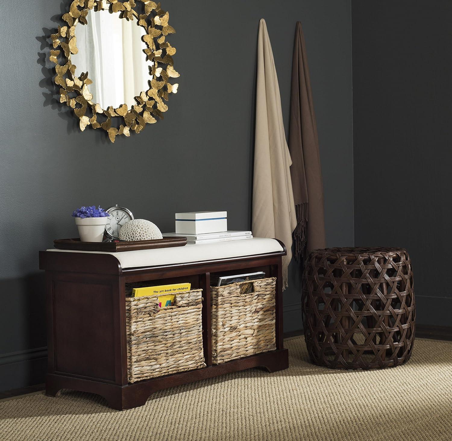 Freddy Wicker Storage Bench  - Safavieh