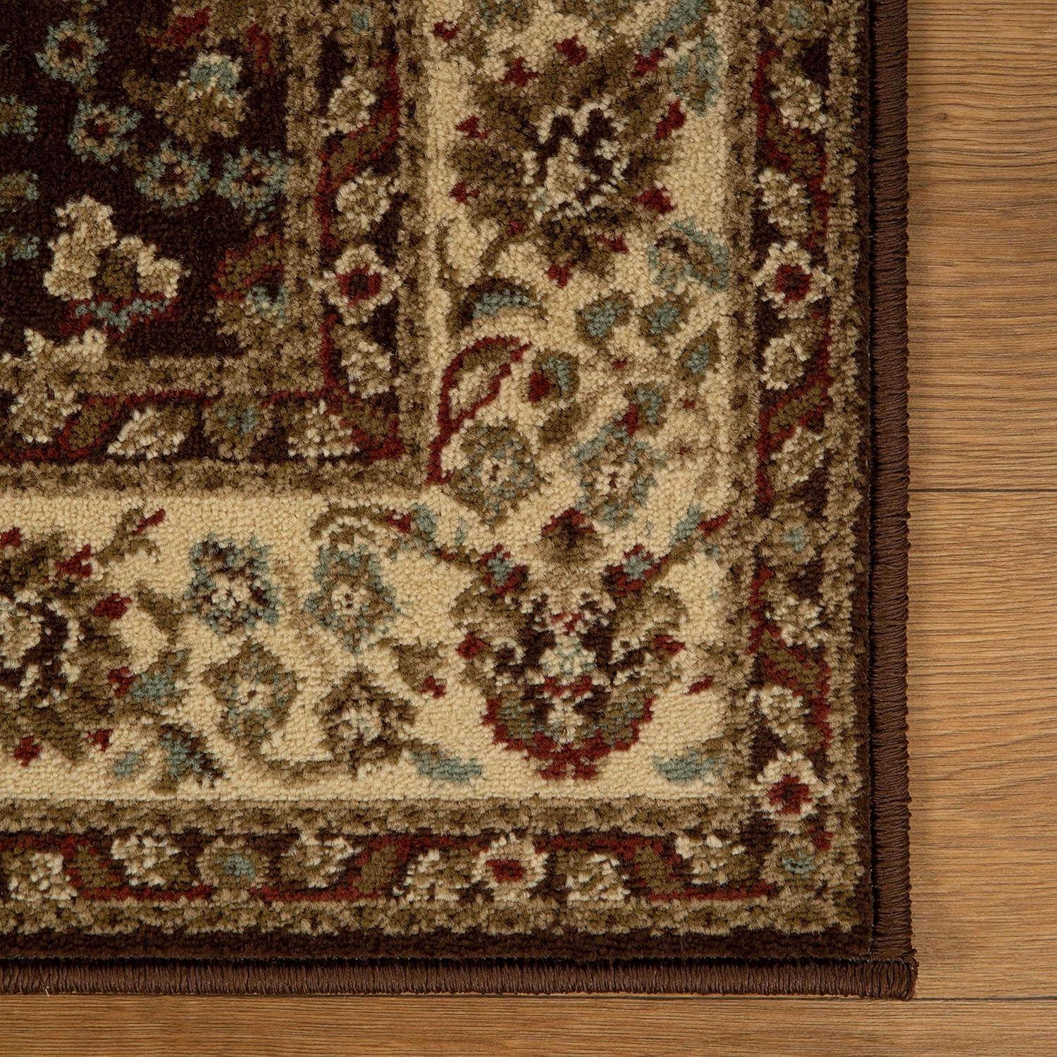 Rhea Oriental Floral Scroll Power Loomed Indoor Area Rug or Runner by Haus & Home