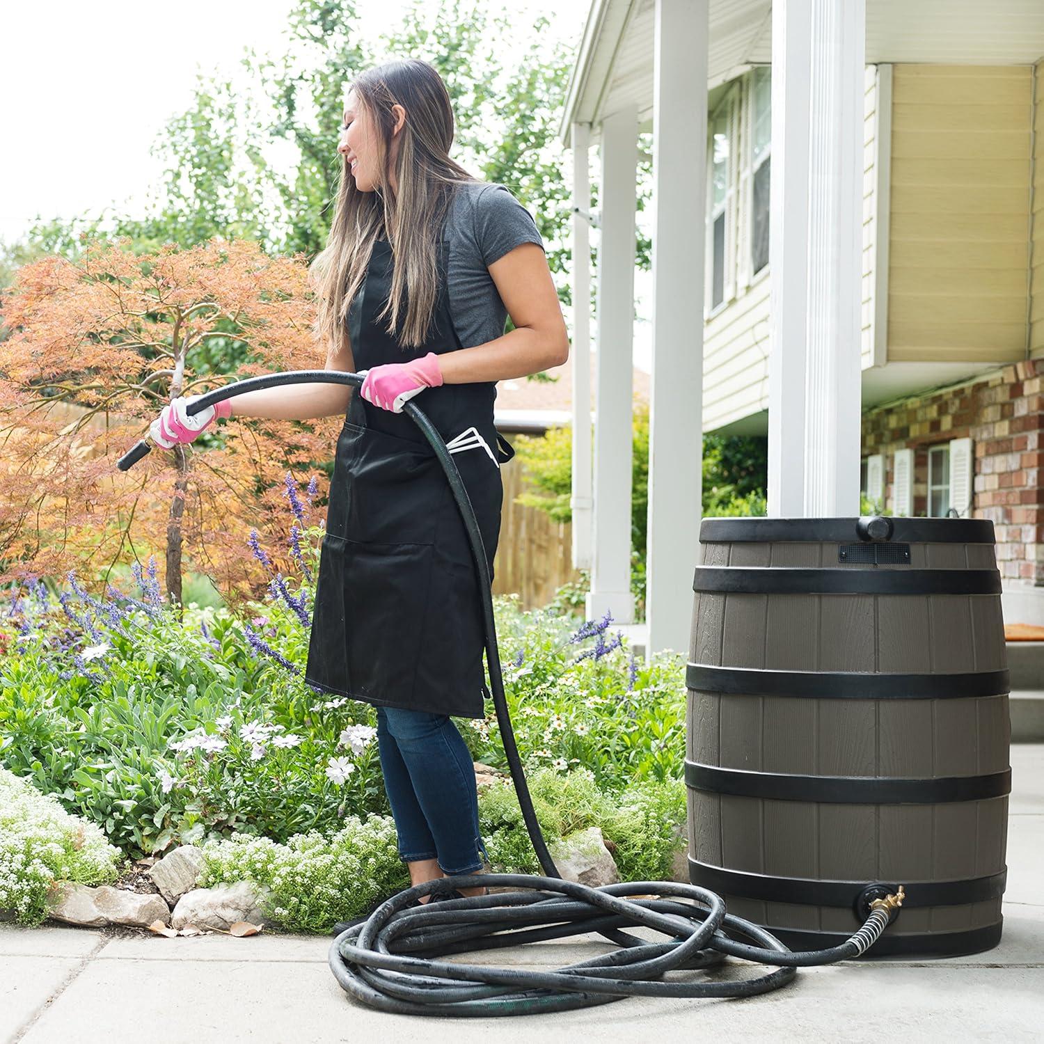 Good Ideas Good Ideas Rain Wizard Whiskey Style Rain Barrel with Overflow and Spigot