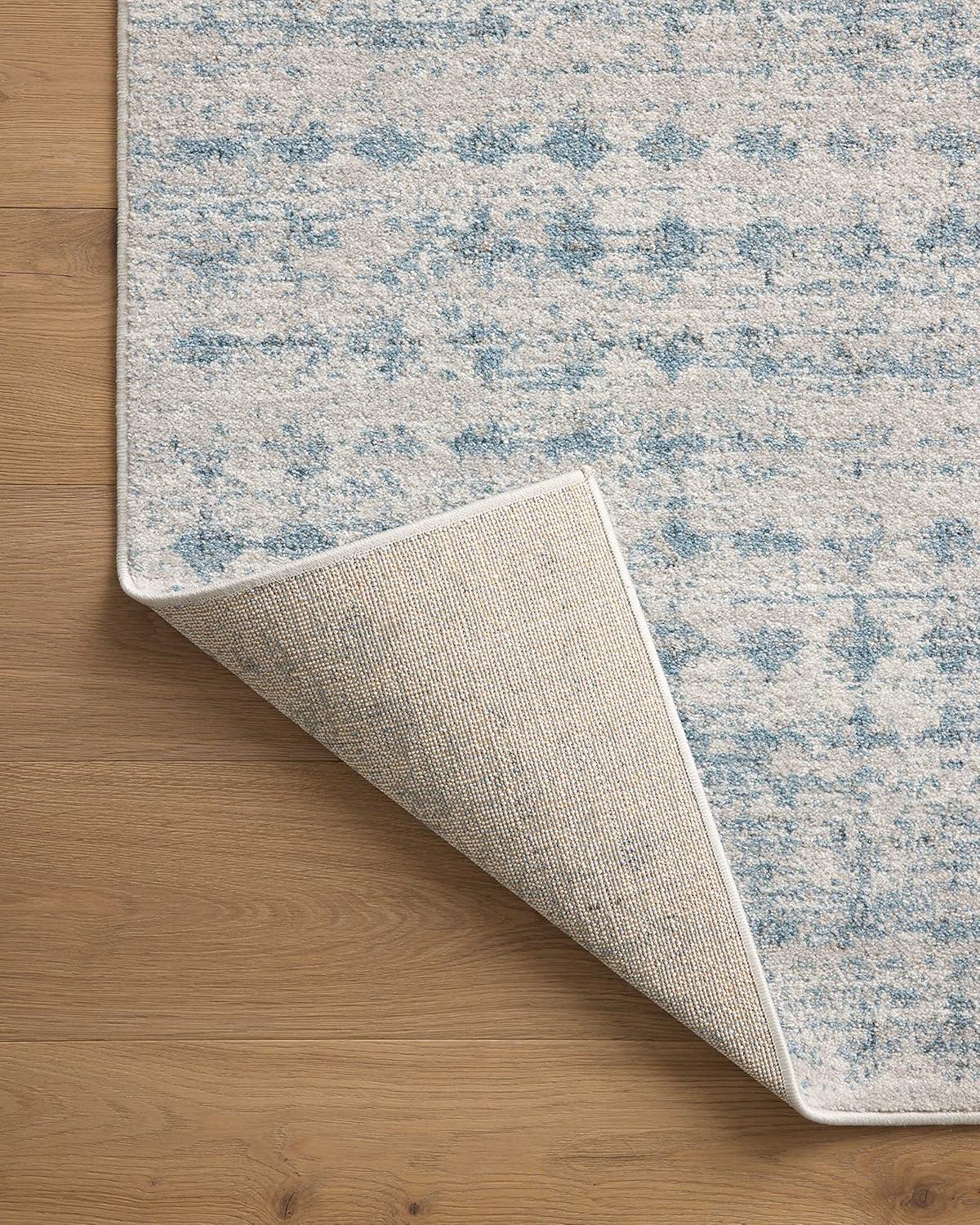 Kamala Sky and Dove Blue Diamond Pattern Accent Rug 2'-3" x 3'-10"