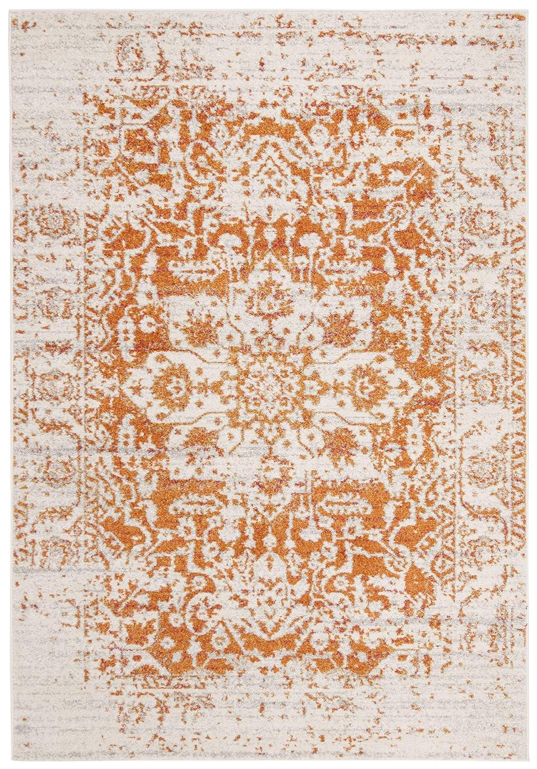 Madison MAD603 Power Loomed Indoor Area Rug - Orange/Ivory - 9'x12' - Safavieh