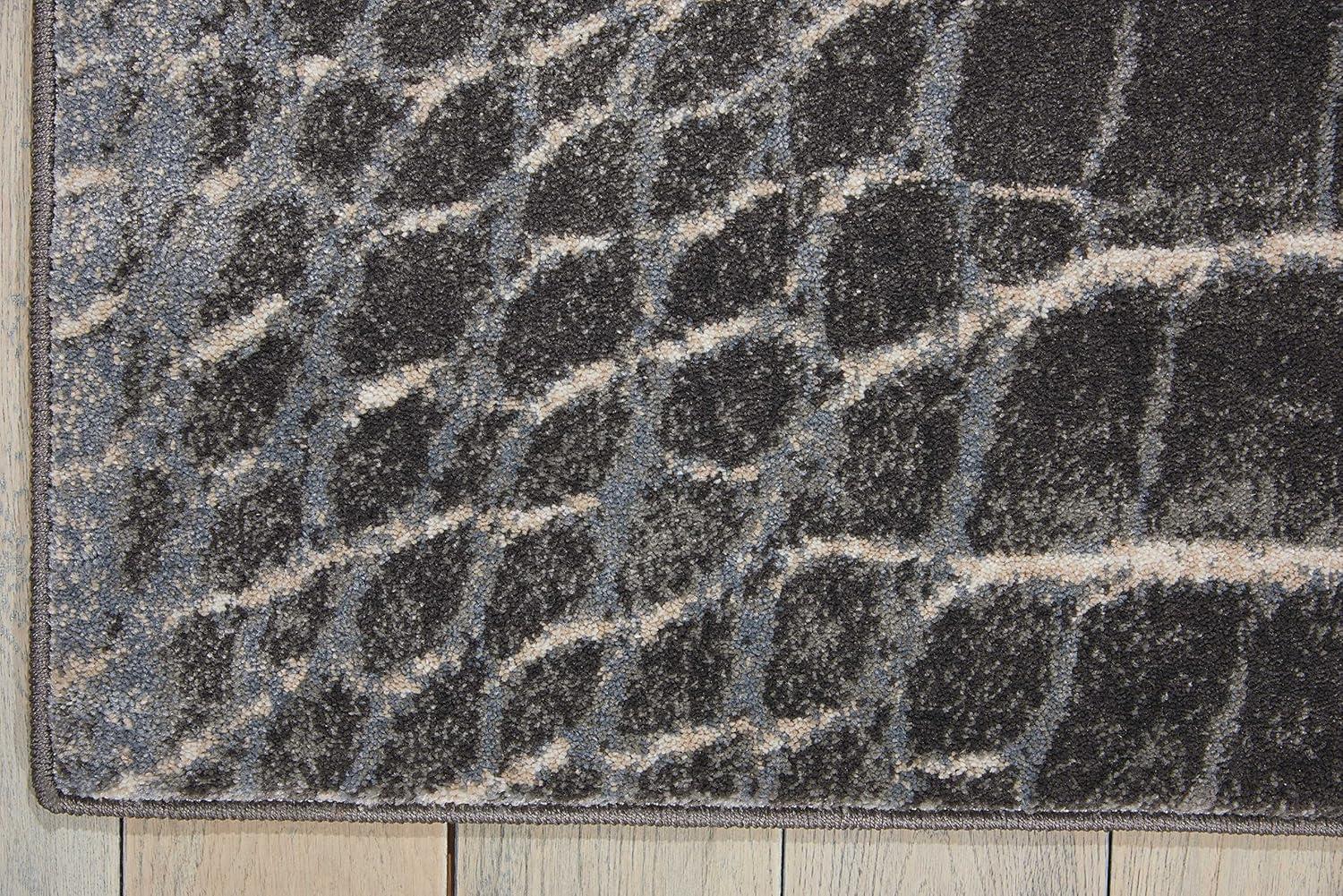 Nourison Maxell Animal Print Charcoal 5'3" x 7'3" Area Rug, (5x7)