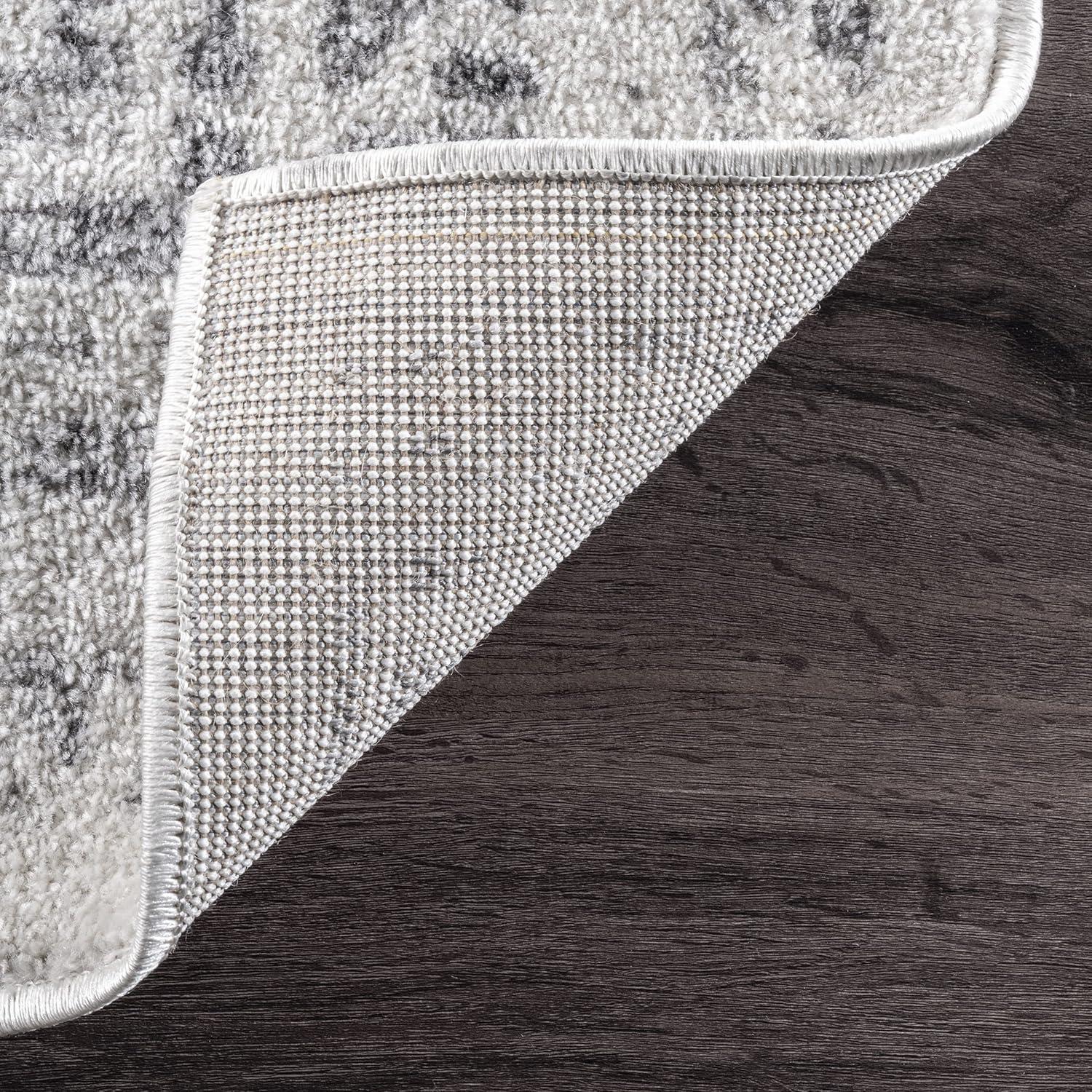 Nuloom Arlena Medallion 4x6 Indoor Area Rug for Living Room Bedroom Dining Room Kitchen, Grey/Ivory