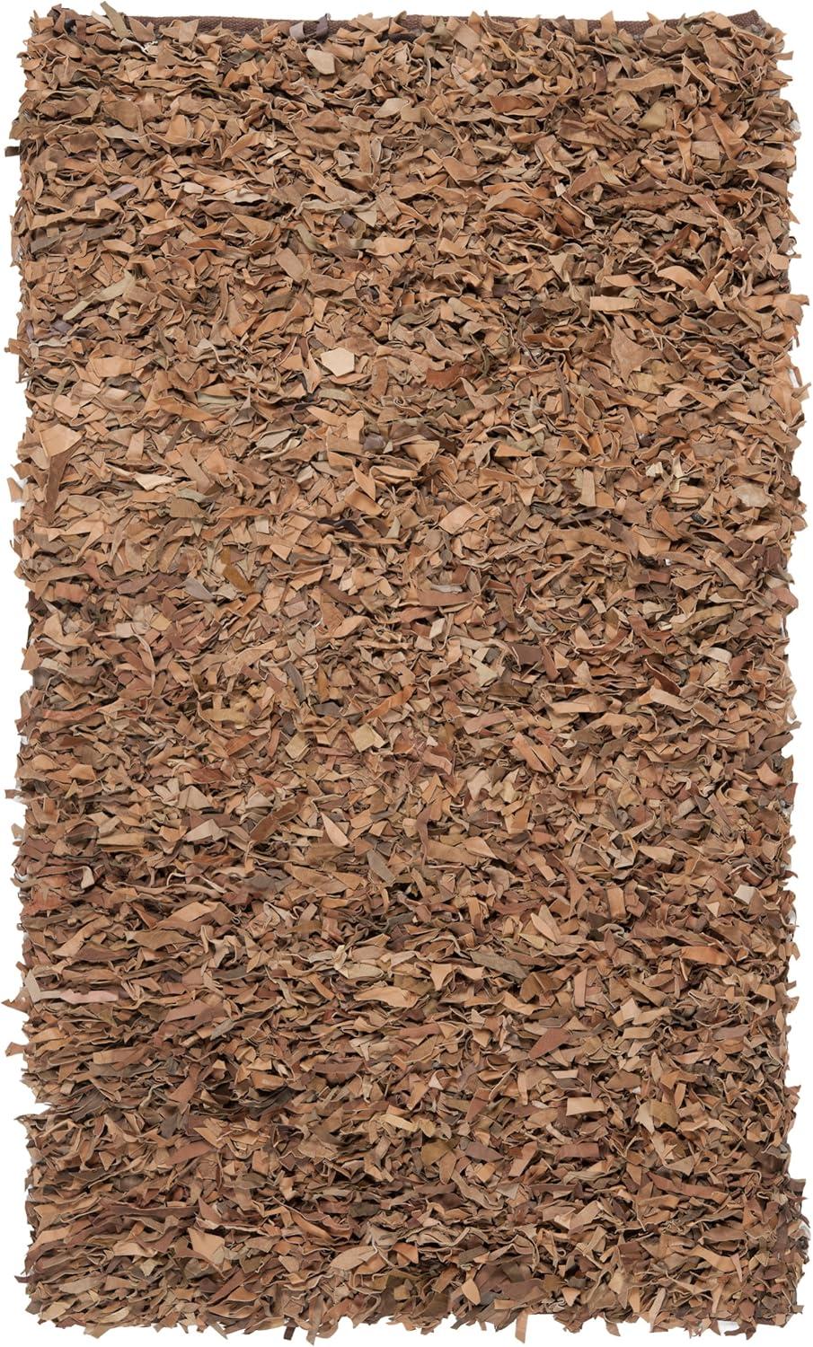 Leather Shag LSG511 Hand Woven Rugs - Safavieh