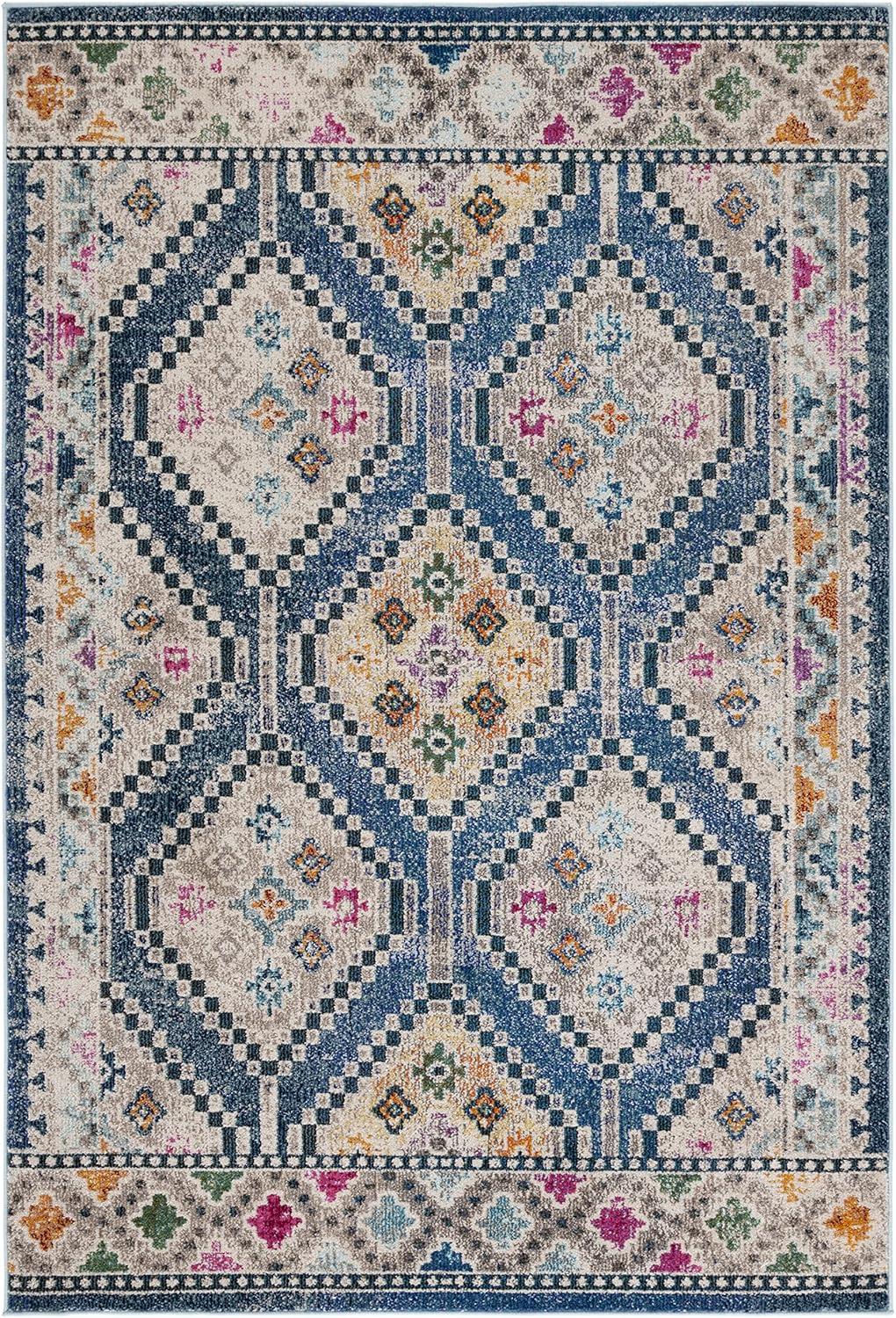 Madison MAD481 Power Loomed Area Rug - Blue/Beige - 5'3"x7'6" - Safavieh.
