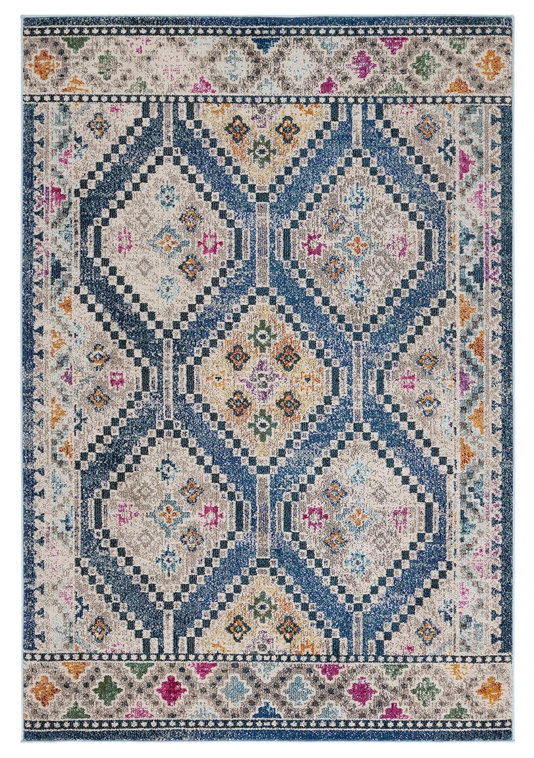 Madison MAD481 Power Loomed Area Rug - Blue/Beige - 5'3"x7'6" - Safavieh.
