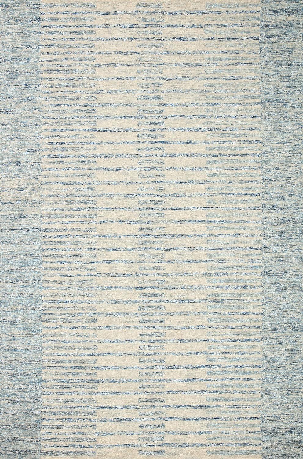 Chris Loves Julia x Loloi Chris Loves Julia x Loloi Chris Collection CHR-01 Ivory / Denim, Transitional  Area Rug