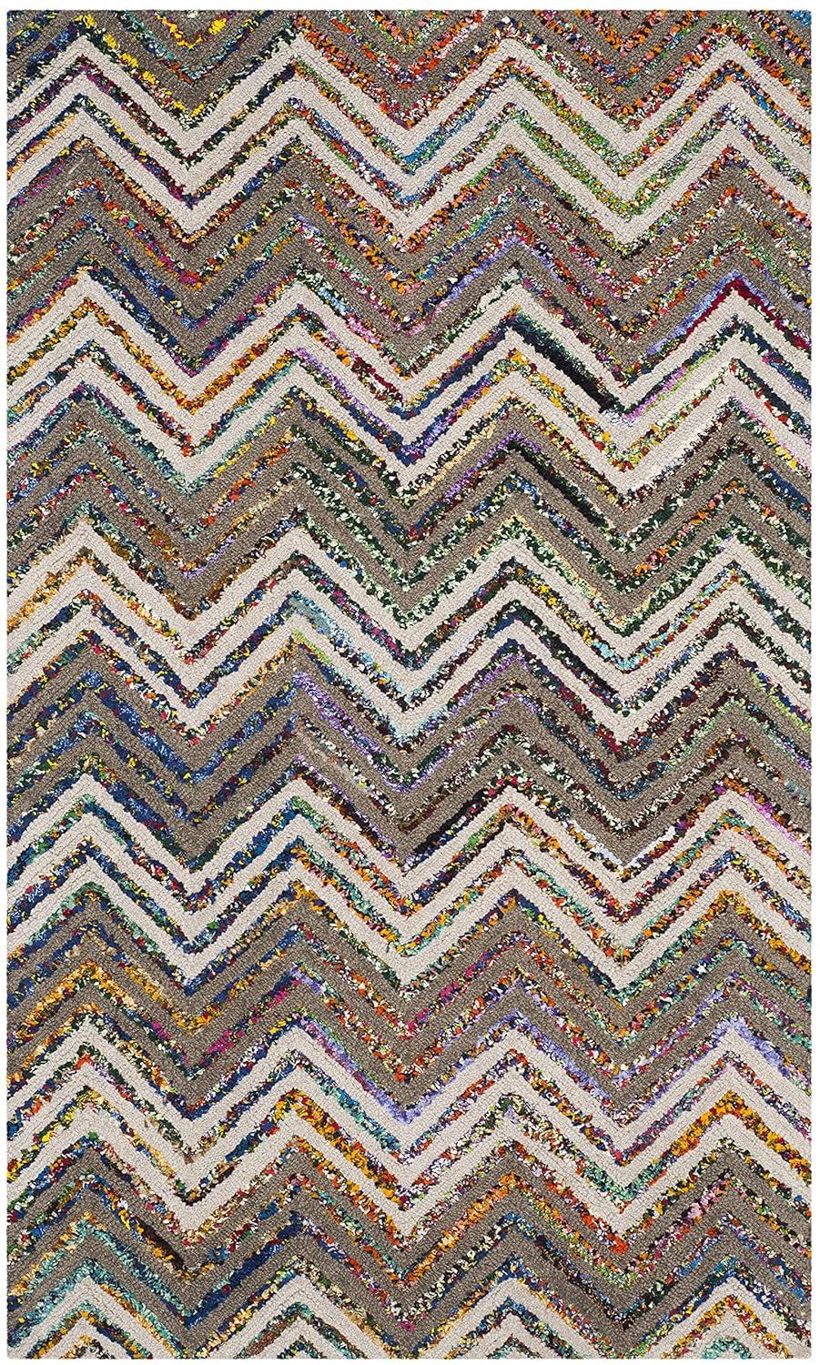 Nantucket NAN601 Hand Tufted Area Rug - Beige/Grey - 3'x5' - Safavieh.