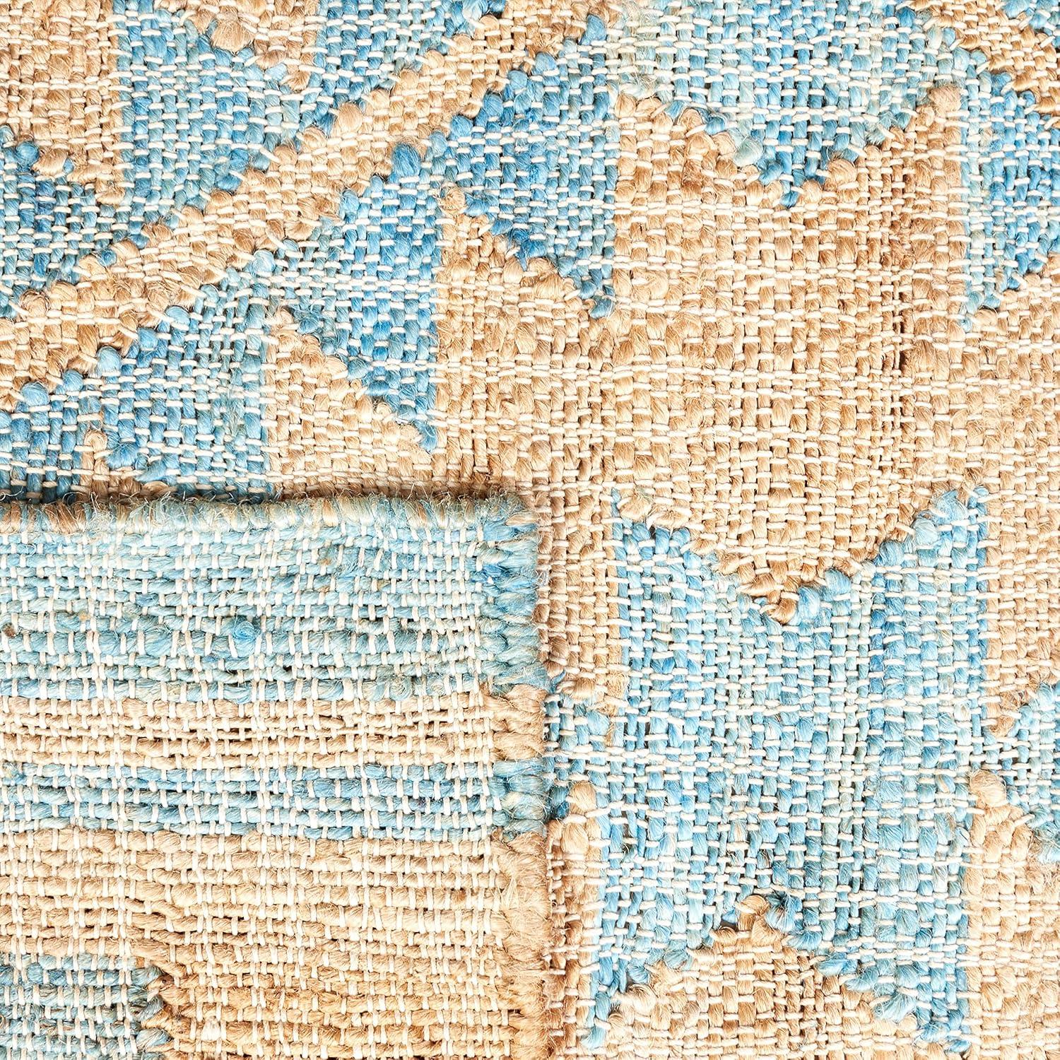 Kilim KLM757 Hand Woven Area Rug - Blue/Natural - 3'x5' - Safavieh.