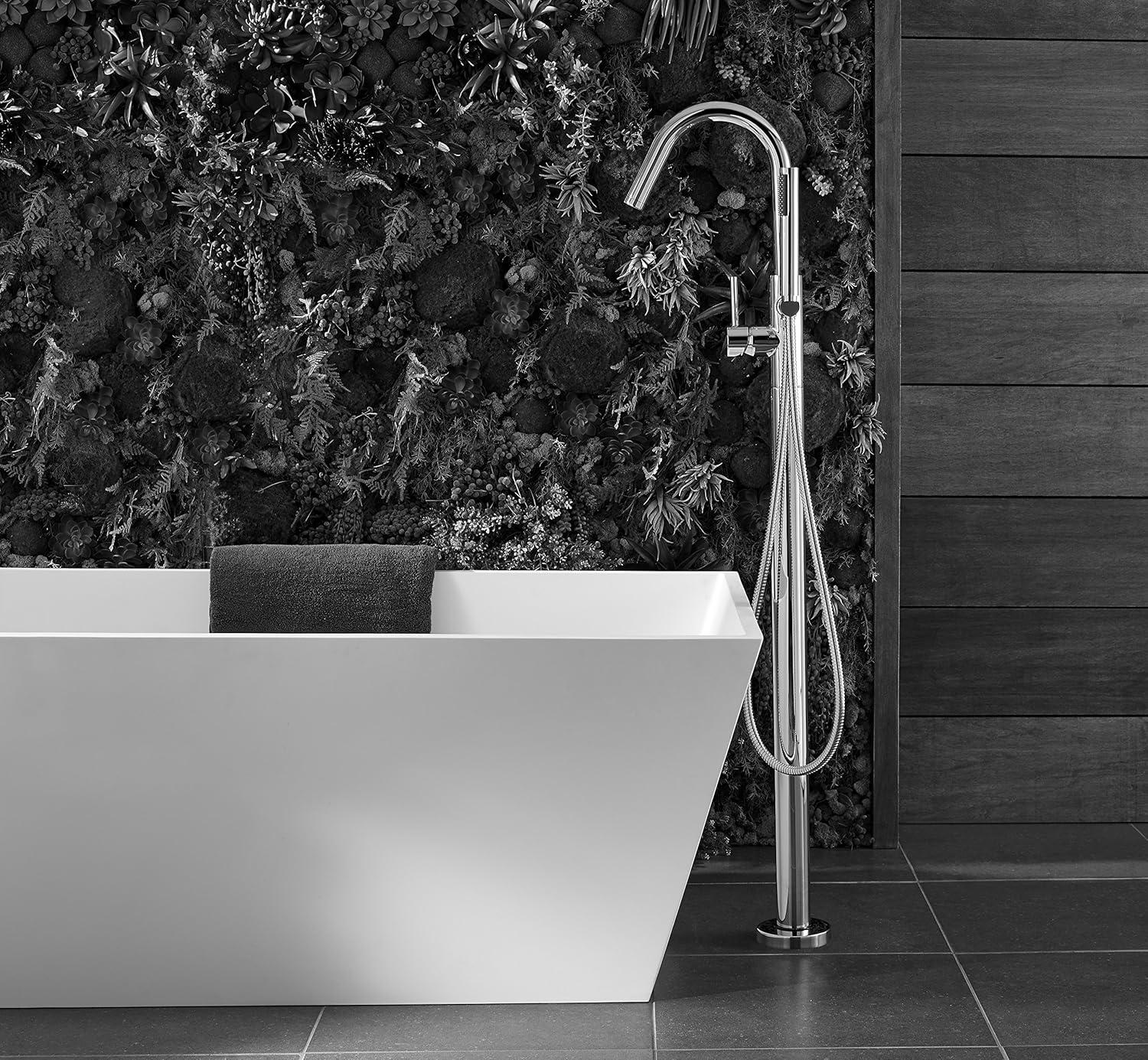Single Handle Floor Mounted Freestanding Tub Filler Trim