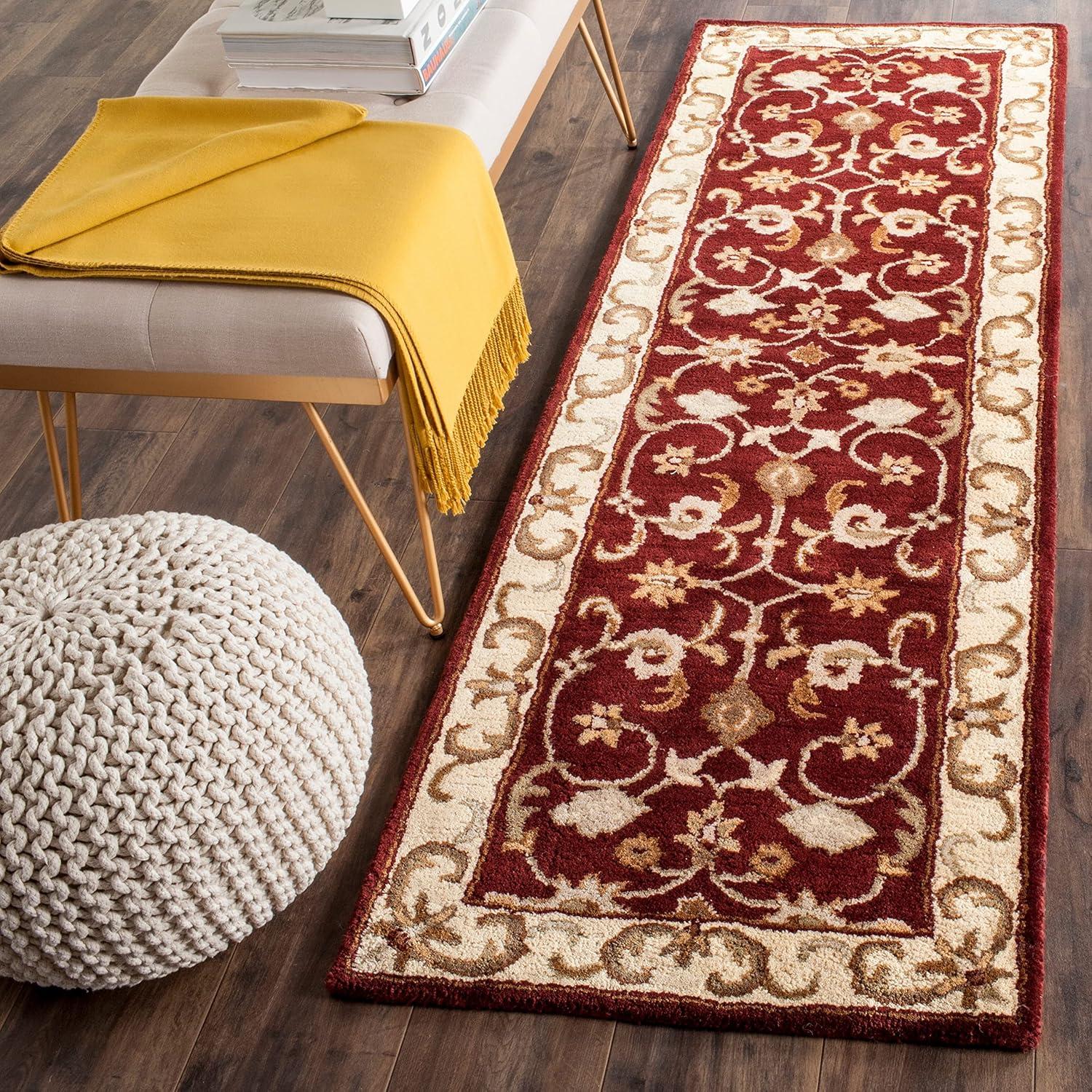 Royalty ROY244 Hand Tufted Area Rug - Red/Ivory - 8'x10' - Safavieh.
