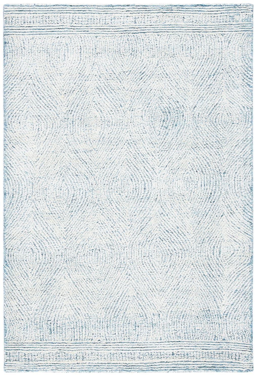 Abstract ABT340 Handmade Indoor Accent Rug - Ivory/Blue - 3'x5' - Safavieh