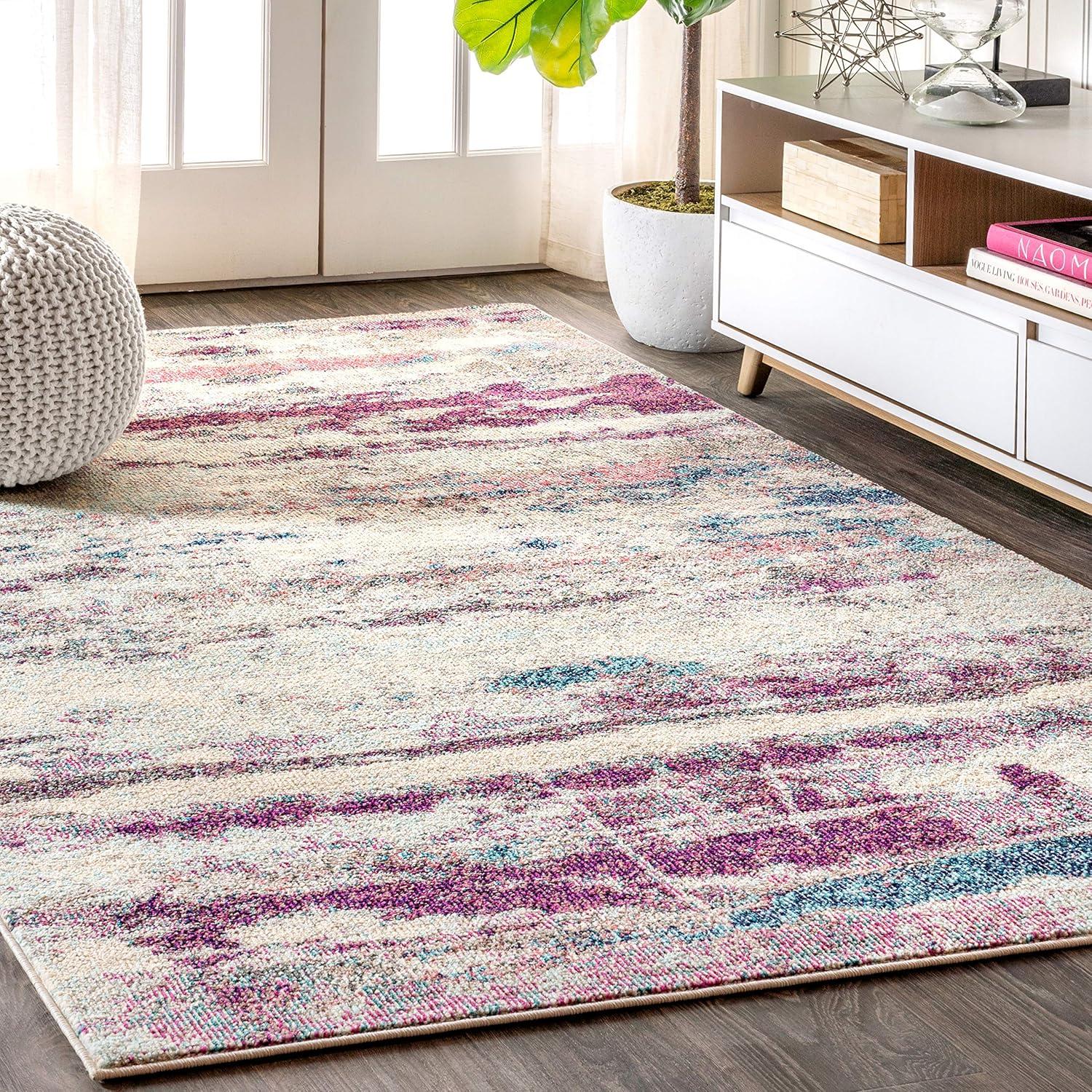 Contemporary POP Modern Abstract Brushstroke Area Rug