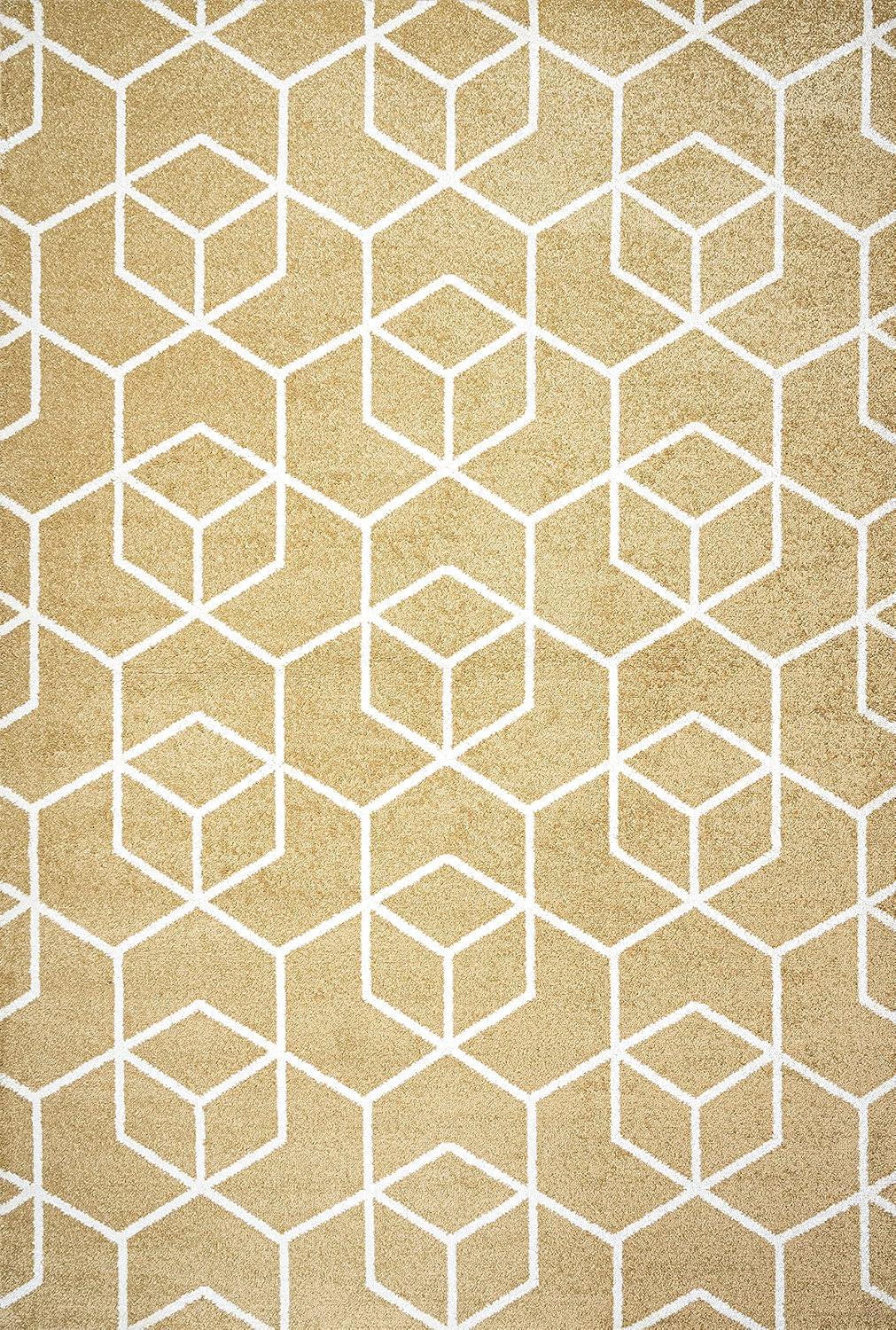 Tumbling Blocks Modern Geometric Area Rug - JONATHAN Y