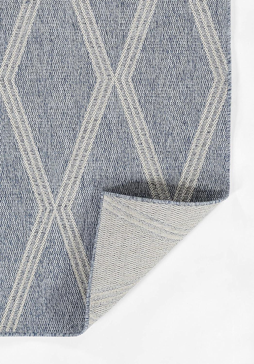 Momeni 2'x3' Hampton Ozzy Machine Loomed Indoor/Outdoor Accent Rug Blue