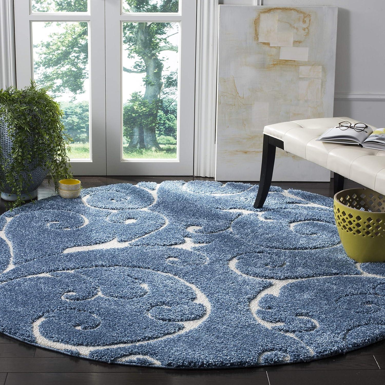 Florida Shag SG455 Power Loomed Area Rug  - Safavieh