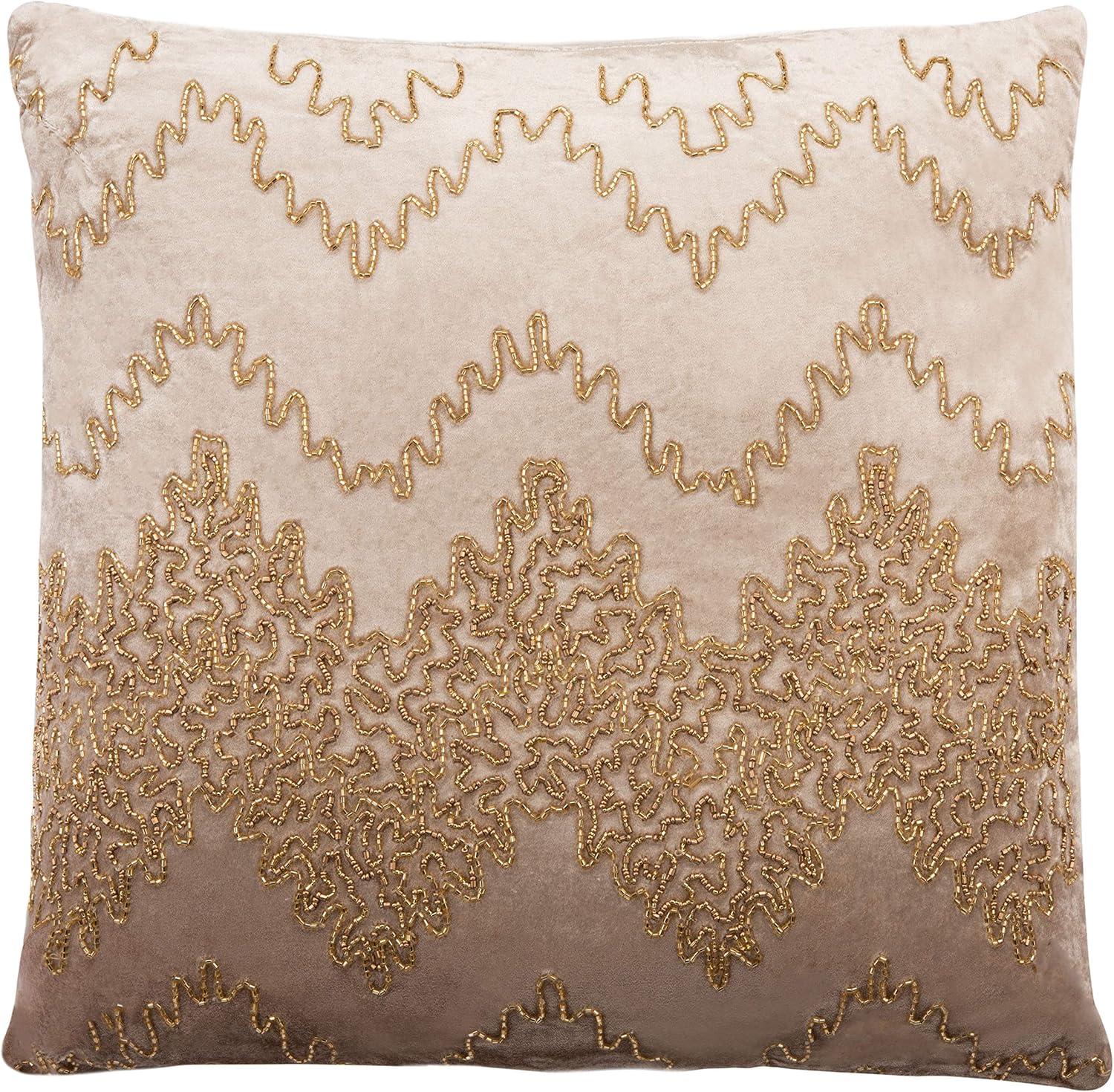 Laken Embroidered Velvet Throw Pillow