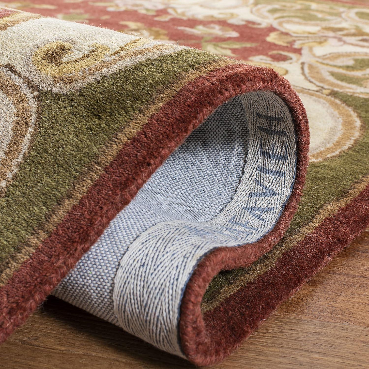 Classic CL234 Hand Tufted Accent Rug - Rust/Green - 2'3"x4' - Safavieh.