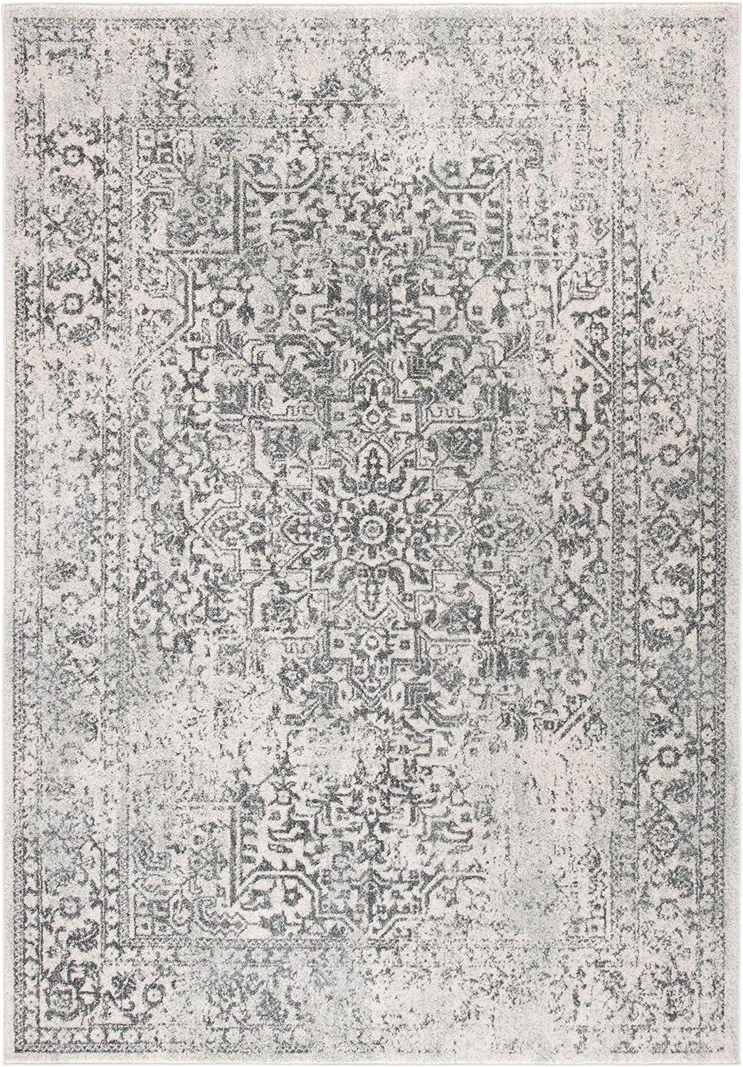 SAFAVIEH Evoke Trena Floral Area Rug, Ivory/Grey, 9' x 12'