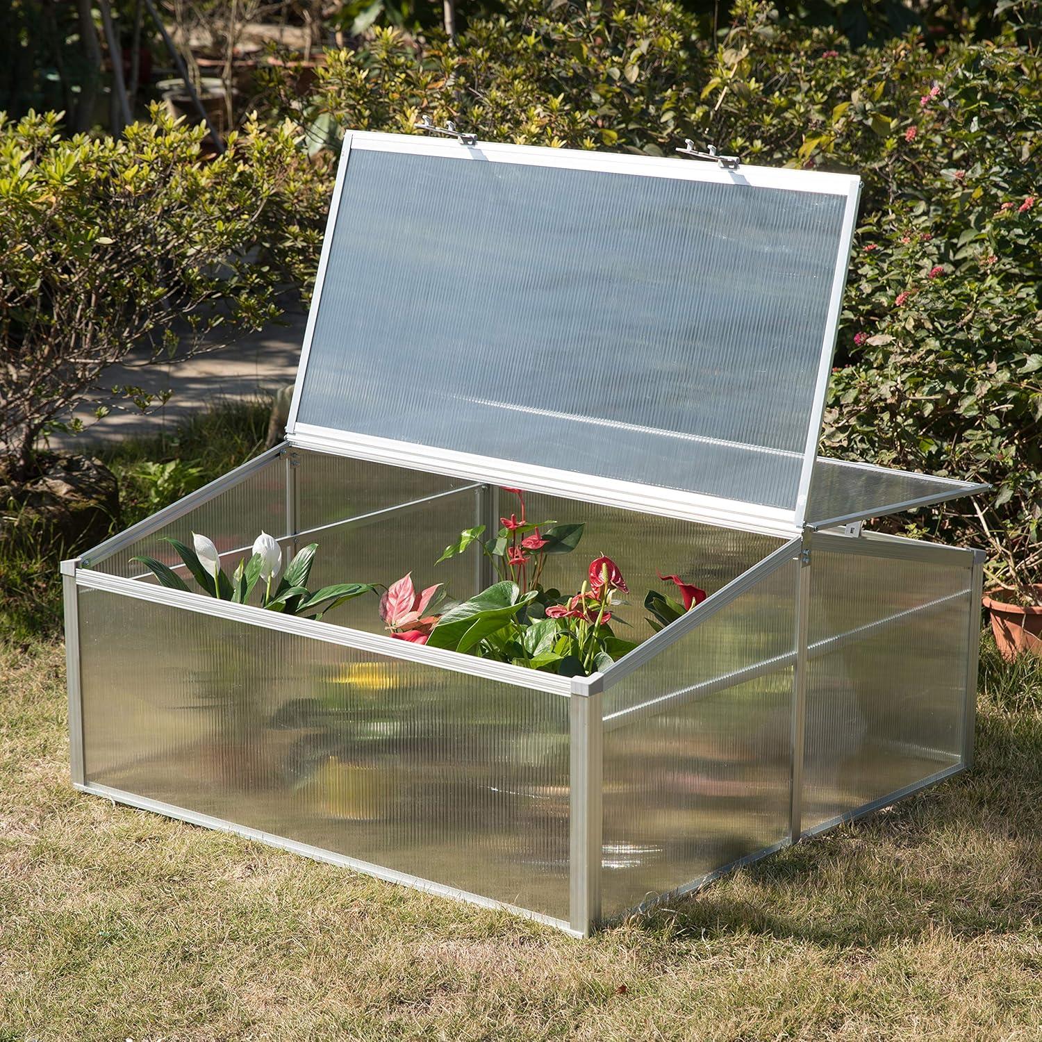 Gardenised 39.37" W x 39.37" D Mini Greenhouse