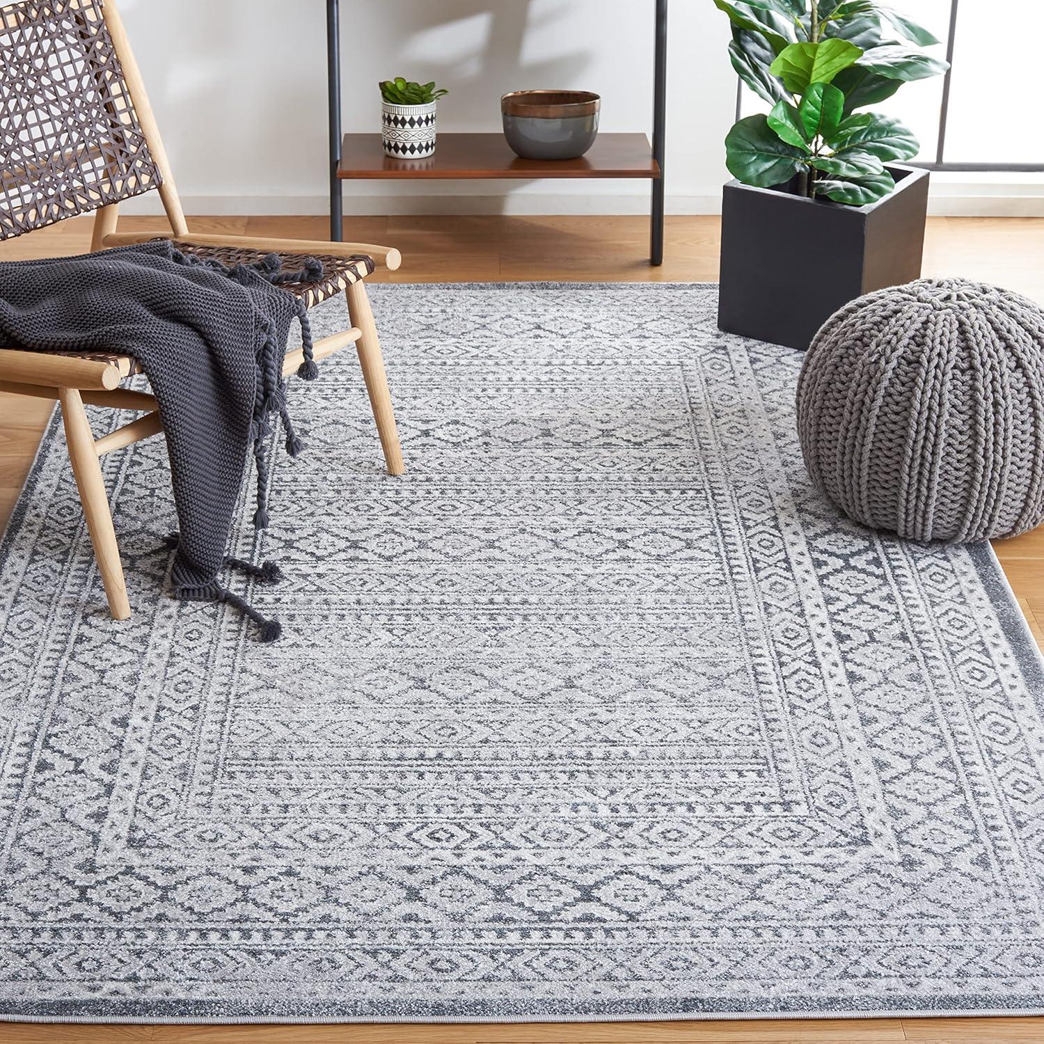 Toscana TOS658 Power Loomed Area Rug - Grey/Ivory - 8'x10' - Safavieh.