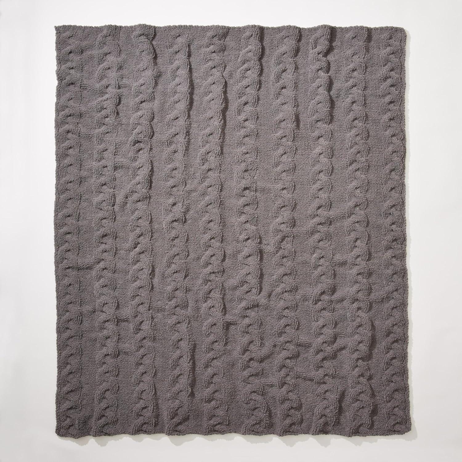 Tommy Bahama- Throw Blanket, Ultra Soft Chenille Bedding Set, Luxury Bedding for Bed or Couch (Solid Grey, 50 x 70)