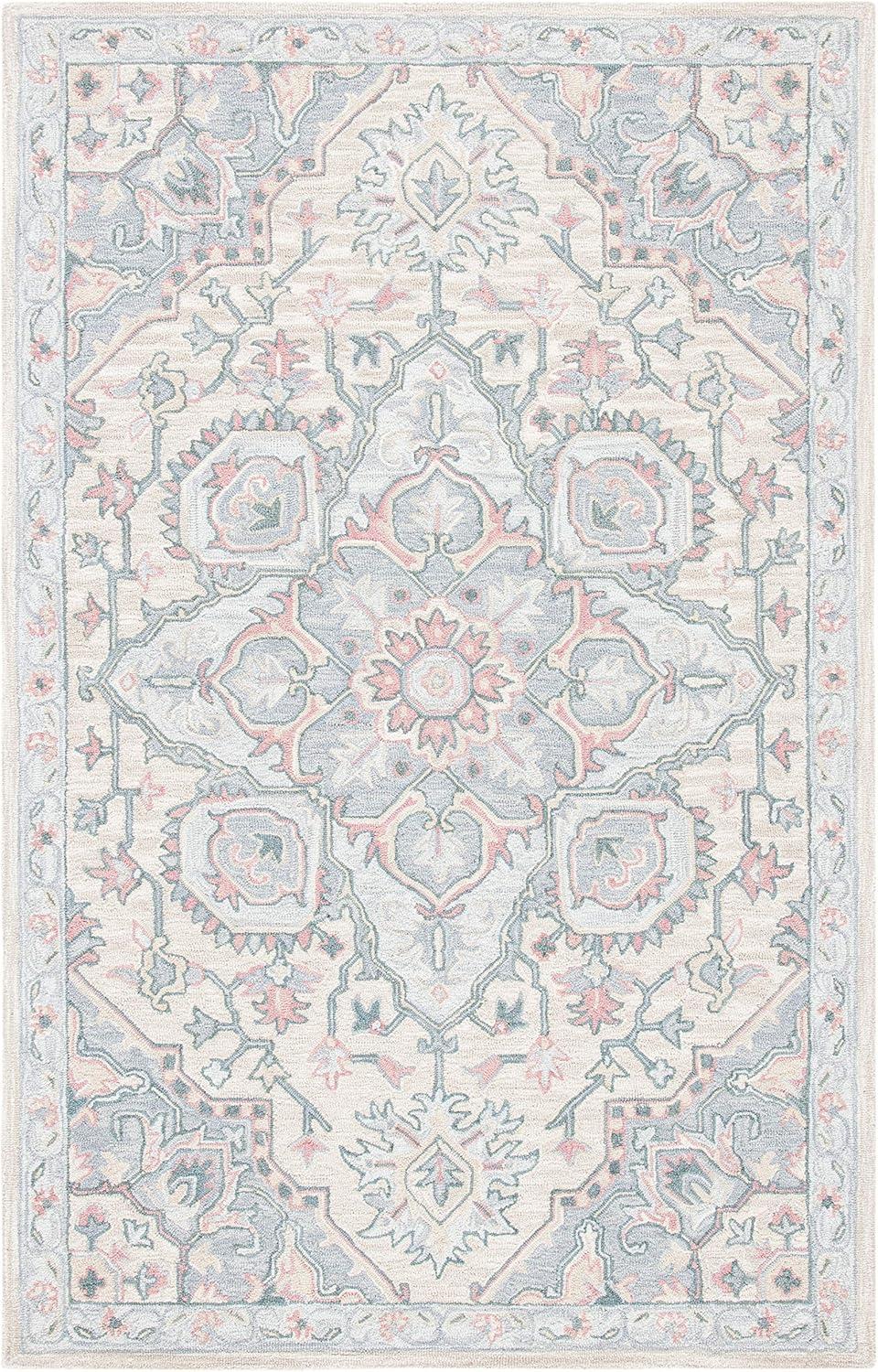 Heritage HG922 Hand Tufted Area Rug - Beige/Blue - 3'x5' - Safavieh.