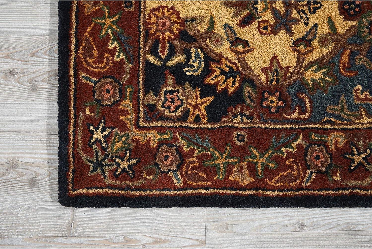 Garnet Lapis Multicolor Hand-Tufted Wool 5' x 8' Area Rug