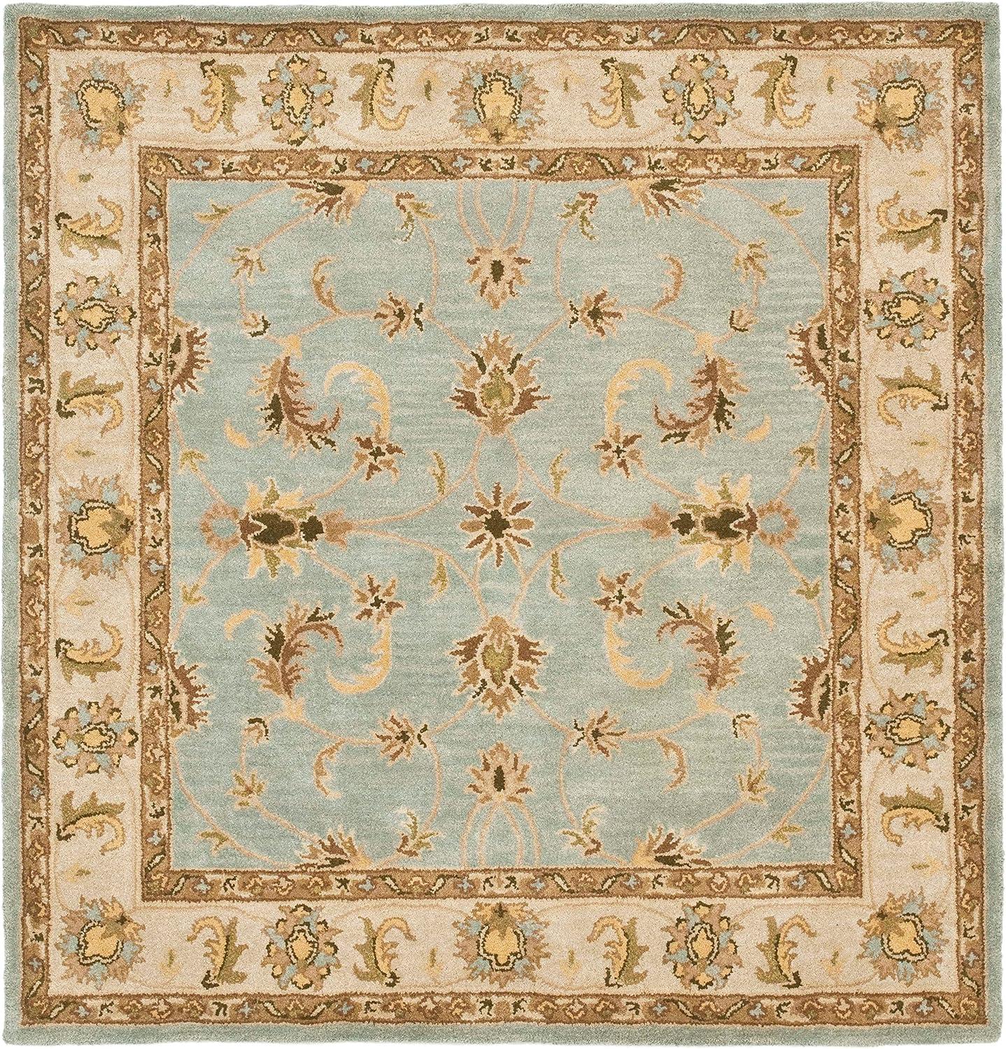 Heritage HG913 Hand Tufted Area Rug - Light Blue/Beige - 8'9"x11'9" - Safavieh.