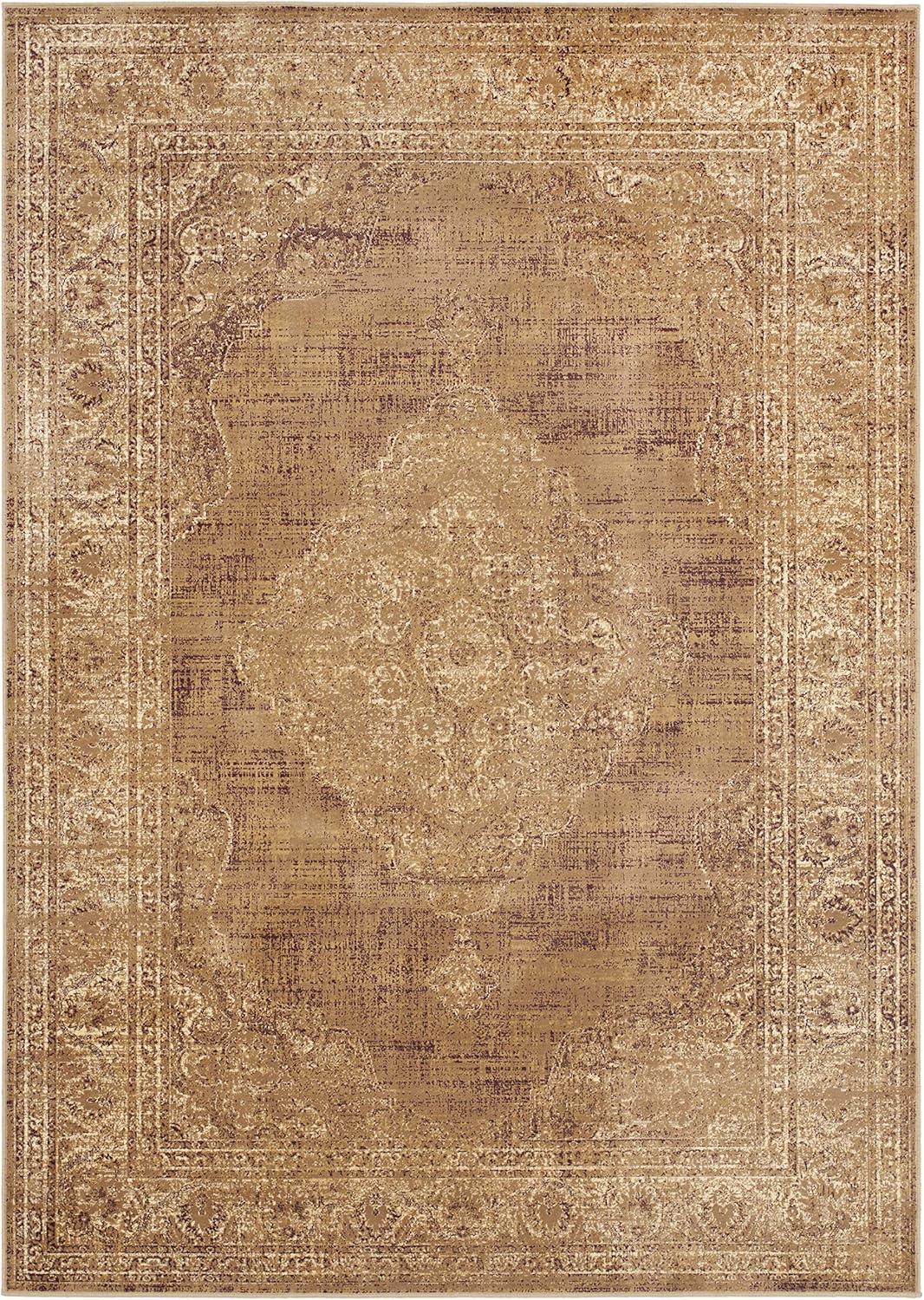 Vintage VTG112 Power Loomed Indoor Skid-Resistant Area Rug - Taupe - 4'x5'7" - Safavieh
