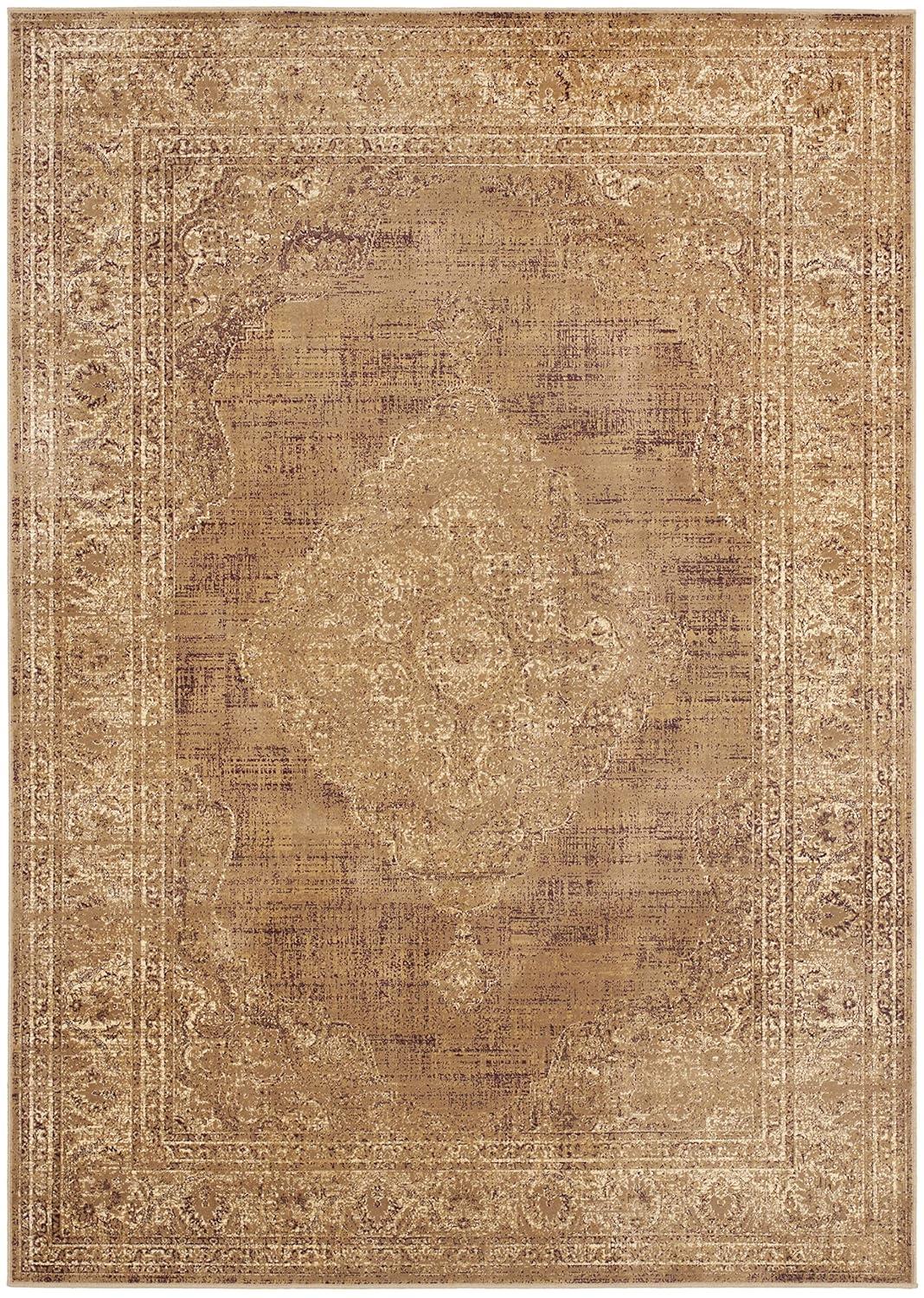 Vintage VTG112 Power Loomed Indoor Skid-Resistant Area Rug - Taupe - 4'x5'7" - Safavieh