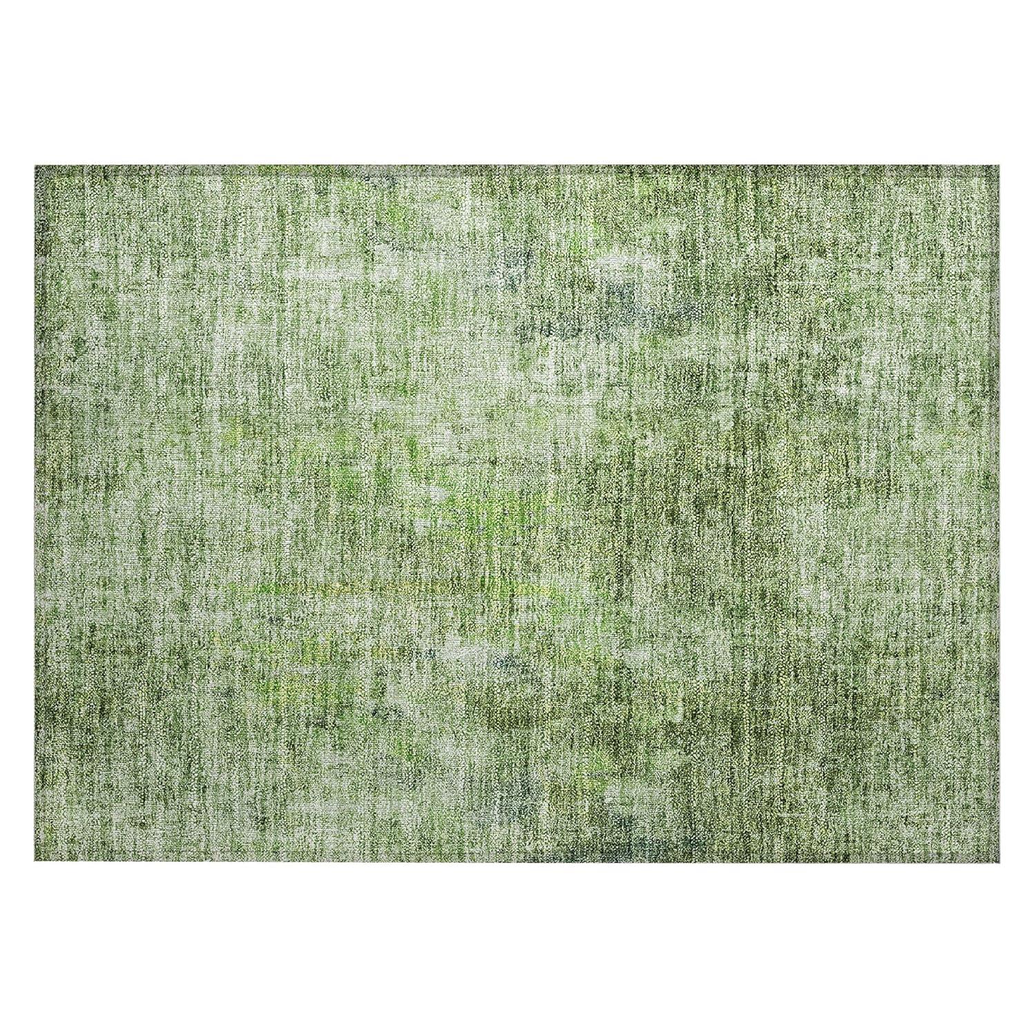 Addison Rugs Chantille Indoor/Outdoor Transitional Abstract Olive Washable Rectangle Rug, 1'8" x 2'6"