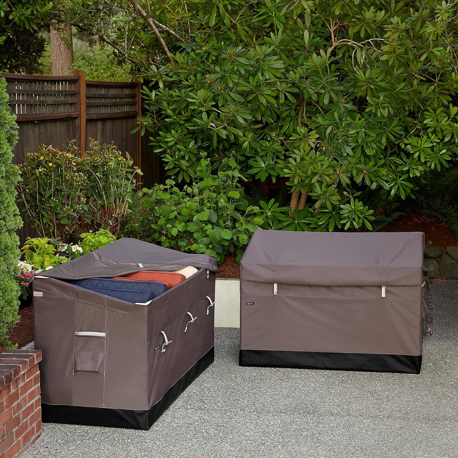 Classic Accessories 162 gal Ravenna Water-Resistant Steel Deck Box Beige