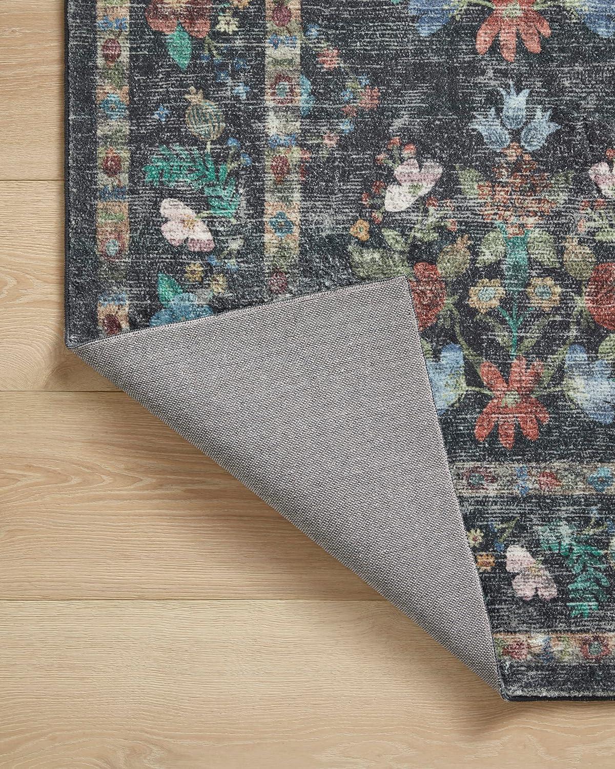 Rifle Paper Co. x Loloi Courtyard Charcoal Area Rug feat. CloudPile