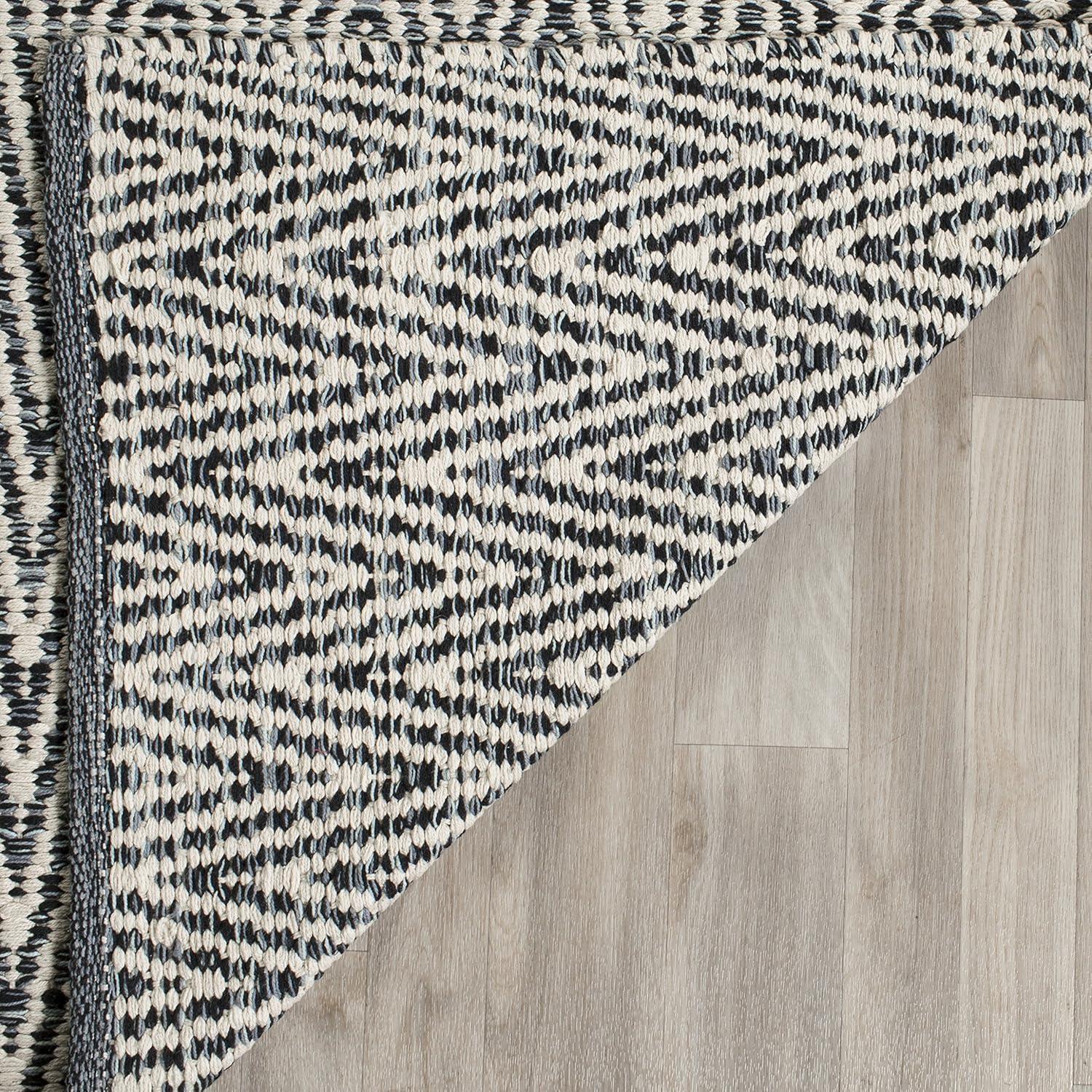 Montauk MTK411 Hand Woven Indoor Area Rug - Ivory/Dark Grey - 8'x10' - Safavieh.