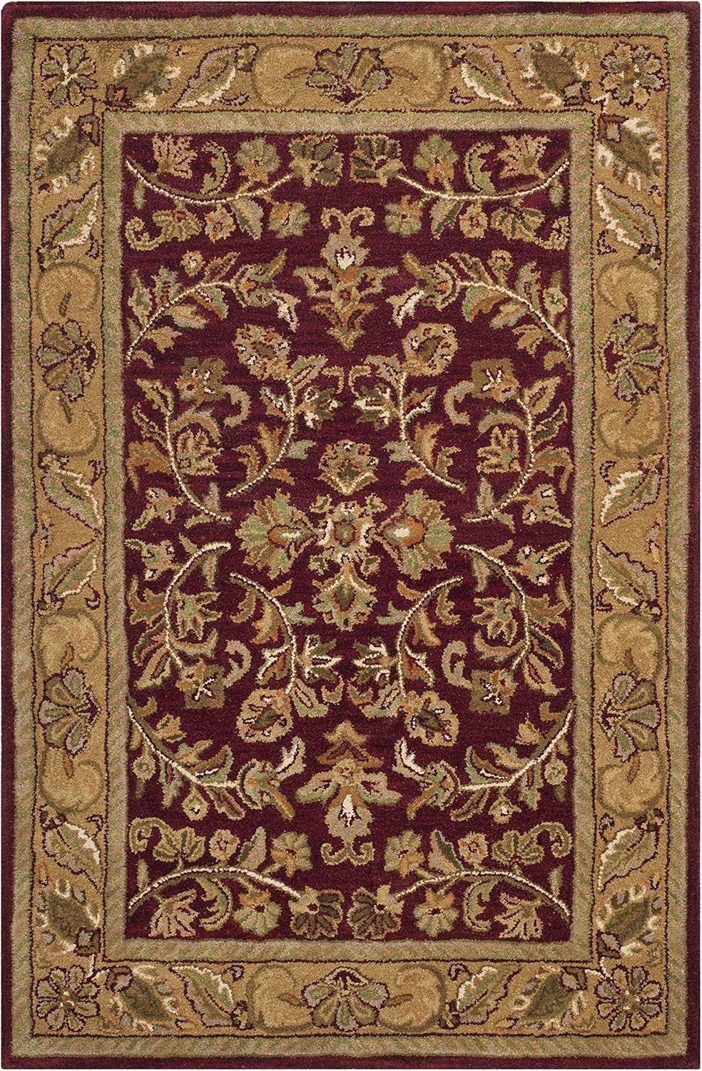 SAFAVIEH Heritage Ainsley Traditional Wool Area Rug, Red/Gold, 3' x 5'