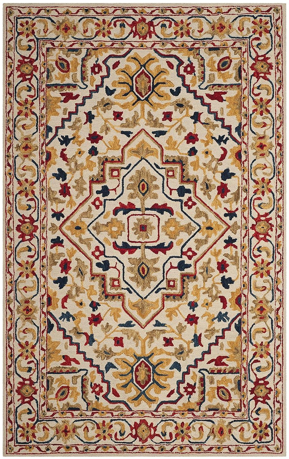 Aspen APN705 Hand Tufted Area Rug - Ivory/Multi - 5'x8' - Safavieh.