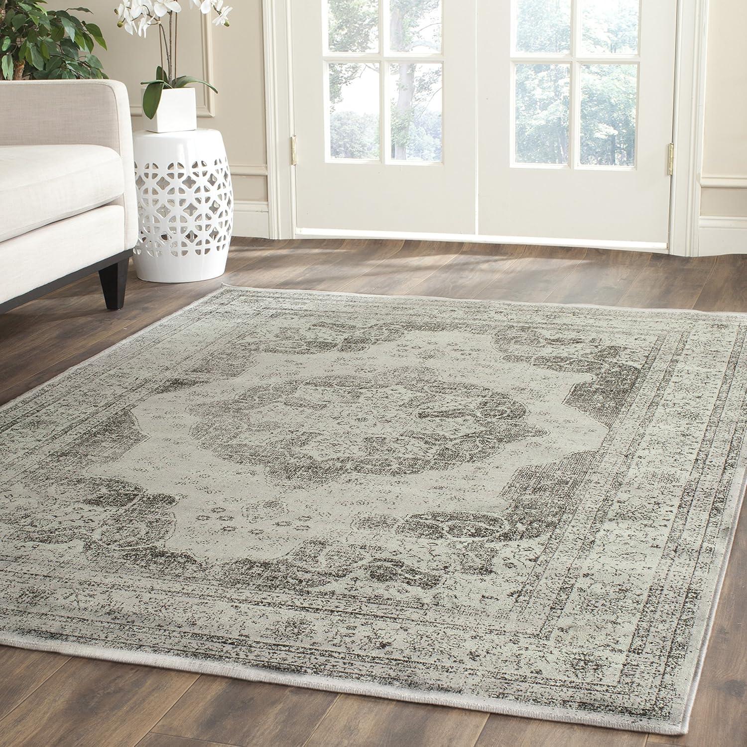 Vintage VTG158 Power Loomed Indoor Area Rug - Grey/Multi - 4'x5'7" - Safavieh.