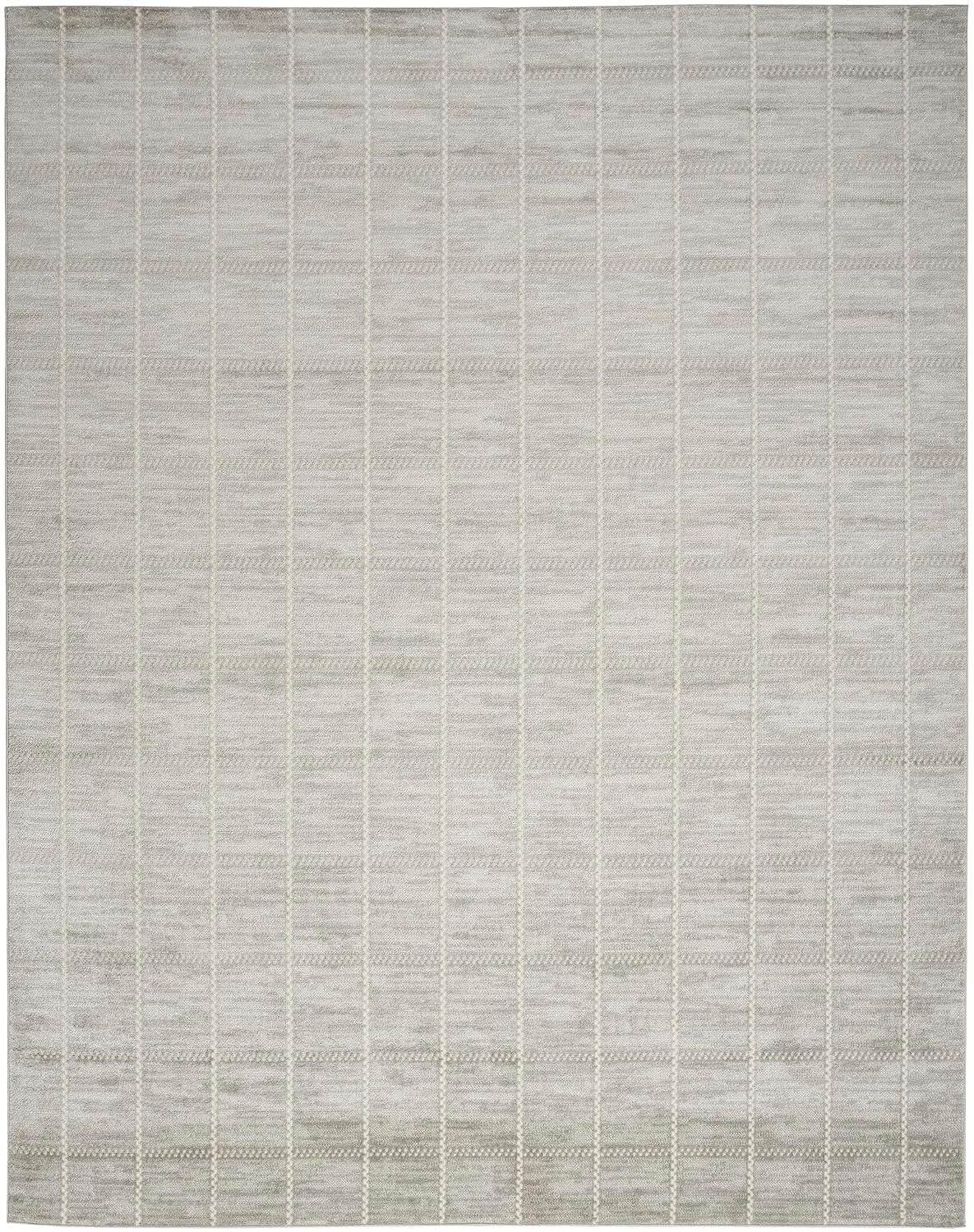 Nourison Serenity Home Contemporary Indoor Area Rug Light Grey 7'10" x 9'10"