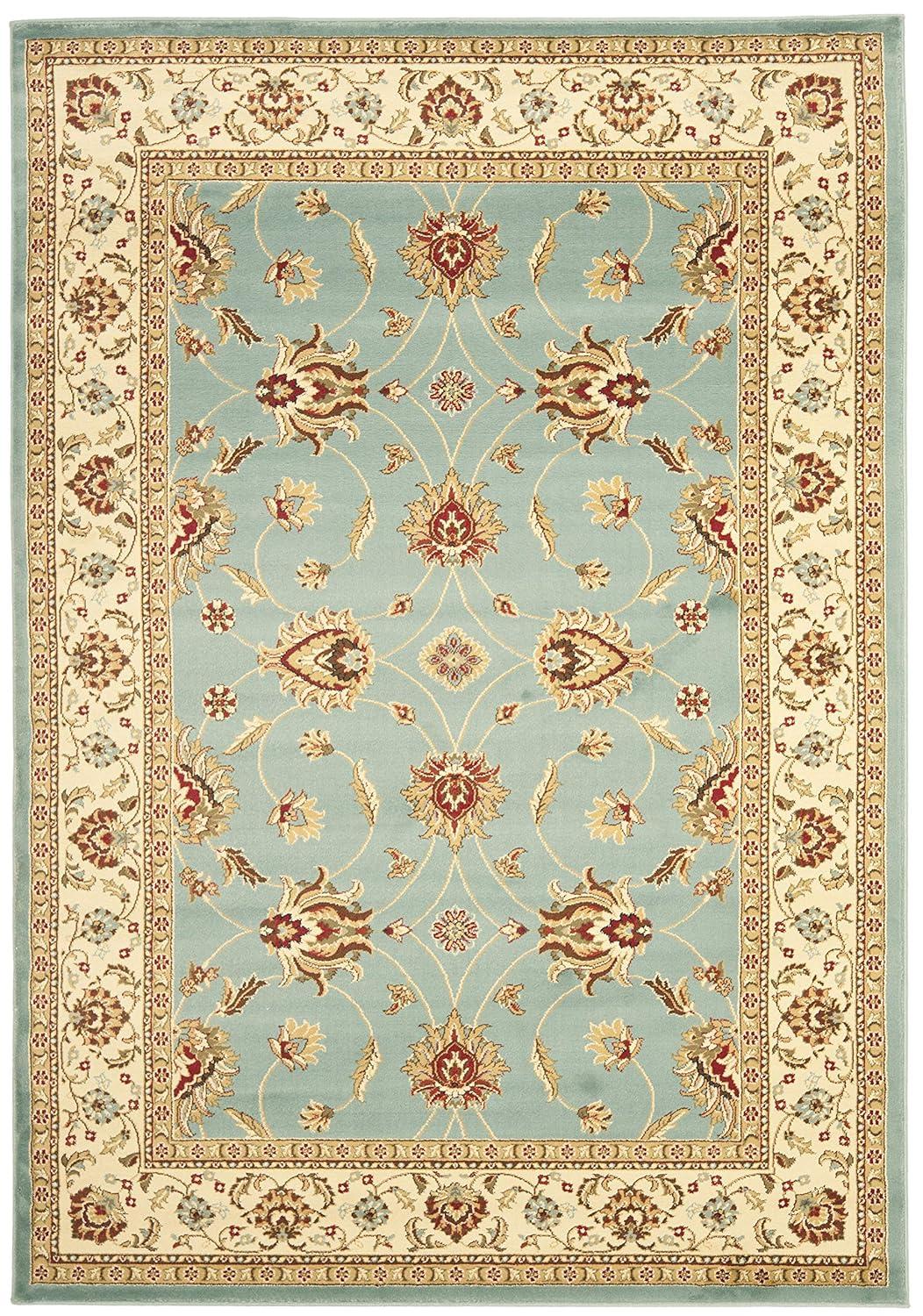 Lyndhurst LNH553 Power Loomed Area Rug - Blue/Ivory - 6'7"x9'6" - Safavieh