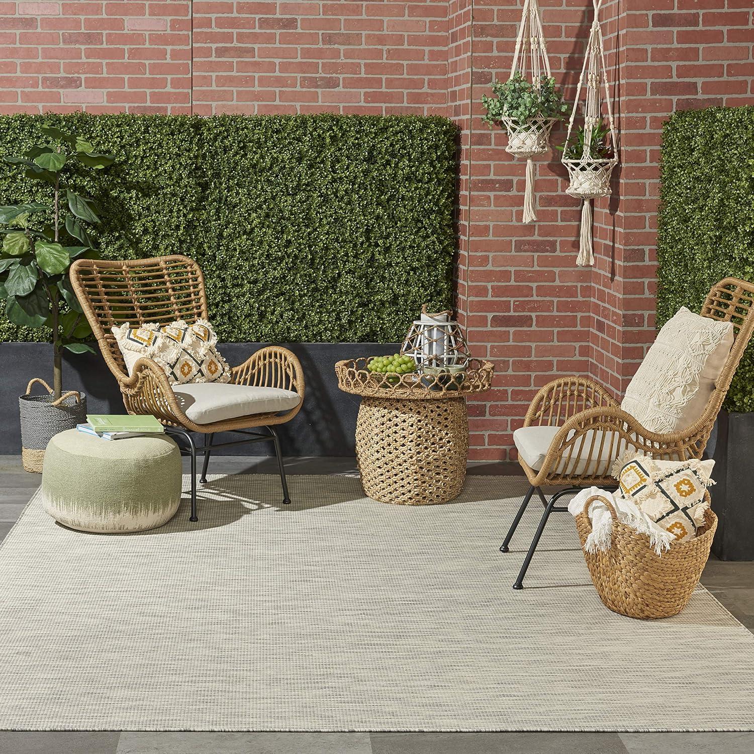 Nourison Positano Solid Indoor Outdoor Rug