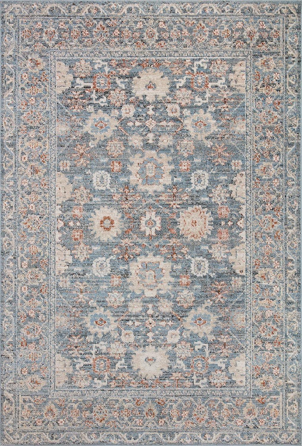 Loloi II Odette Sky / Rust 7'-10" x 10' Area Rug