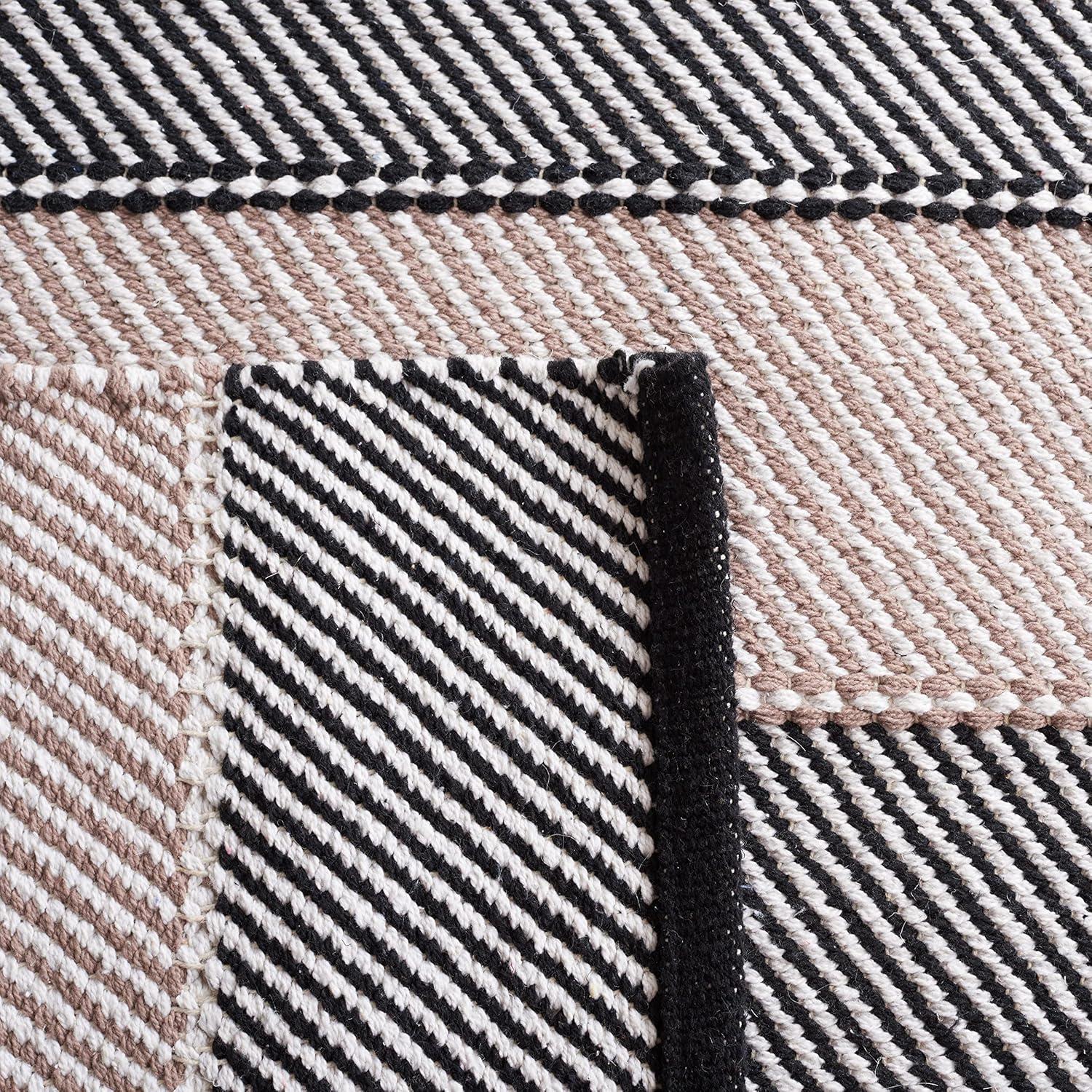 Longshore Tides Striped Kilim Flat Weave Cotton Striped Rug | Wayfair