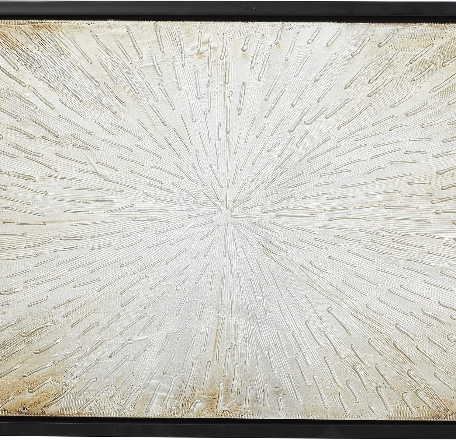 71" x 20" Radial Starburst Framed Wall Art with Black Frame, by DecMode