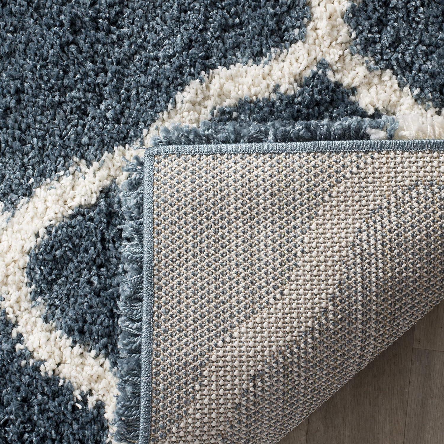 Hudson Shag SGH283 Power Loomed Indoor Accent Rug - Navy/Ivory - 2'3"x3'9" - Safavieh.