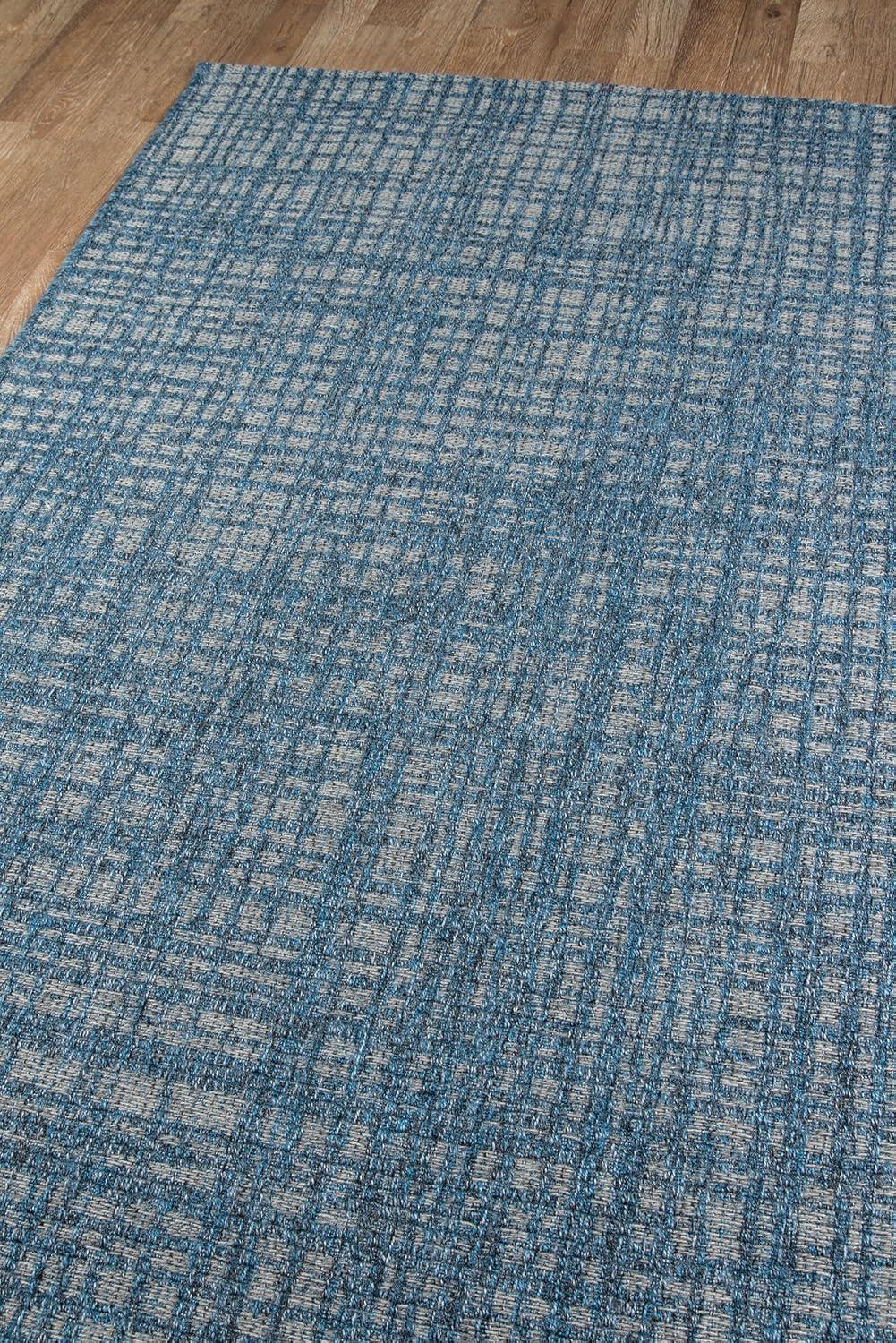 2'x3' Como Indoor/Outdoor Gael Blue Accent Rug - Momeni: Geometric Small Area Rug, Contemporary, All-Weather Design