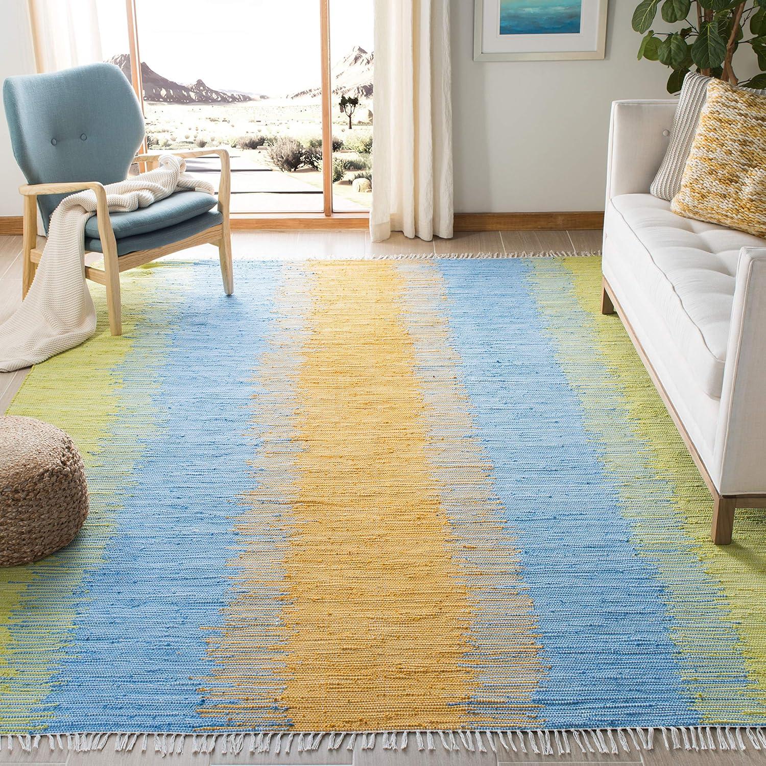Montauk MTK710 Hand Woven Indoor Area Rug - Green/Gold - 8'x10' - Safavieh.