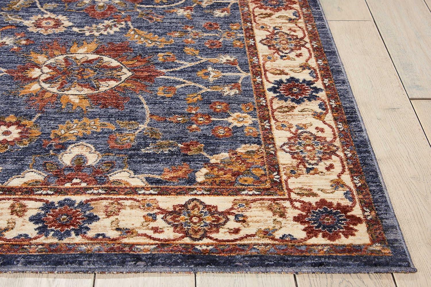 Nourison Reseda Vintage Blue 5'3" x 7'6" Area Rug, (5x8)