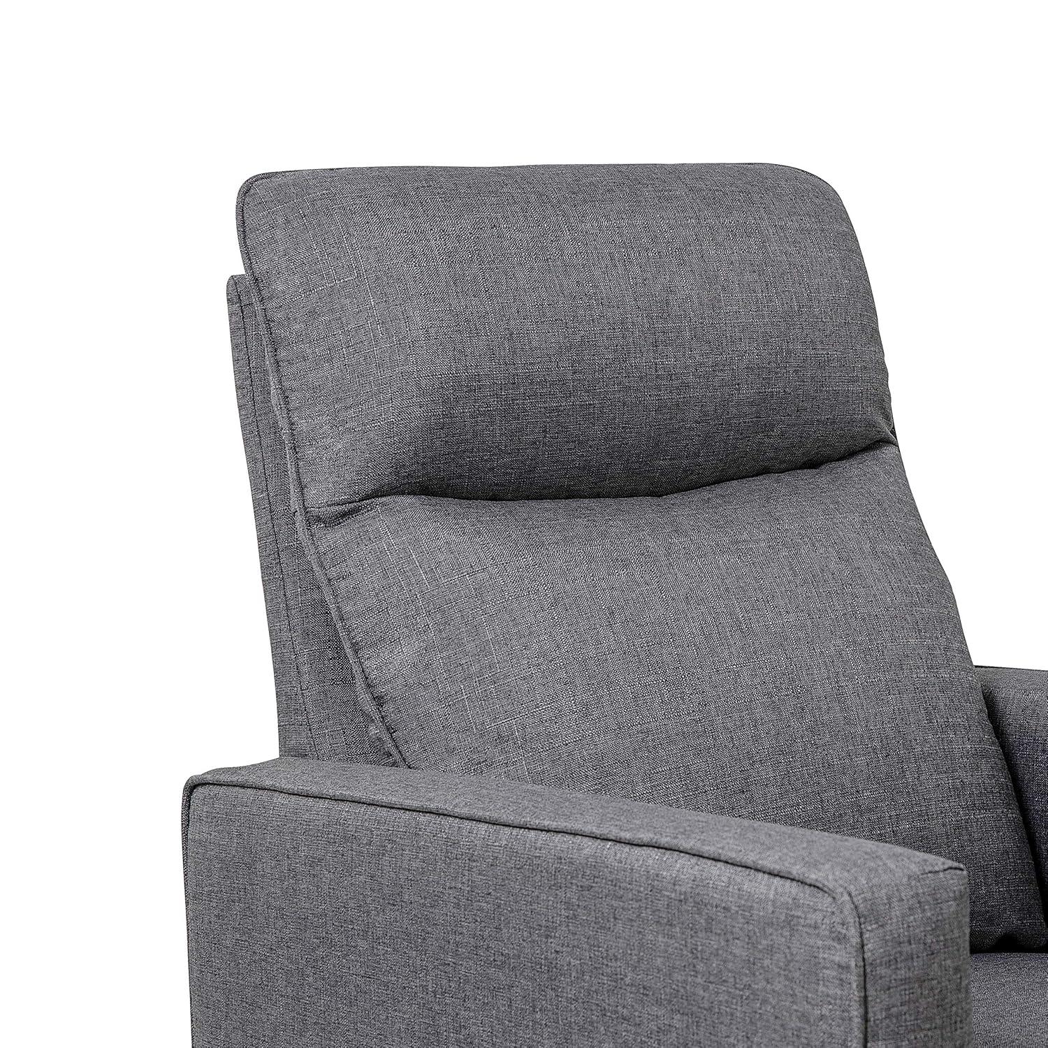 Shadow Gray Gabby Pillowback Swivel Glider Chair
