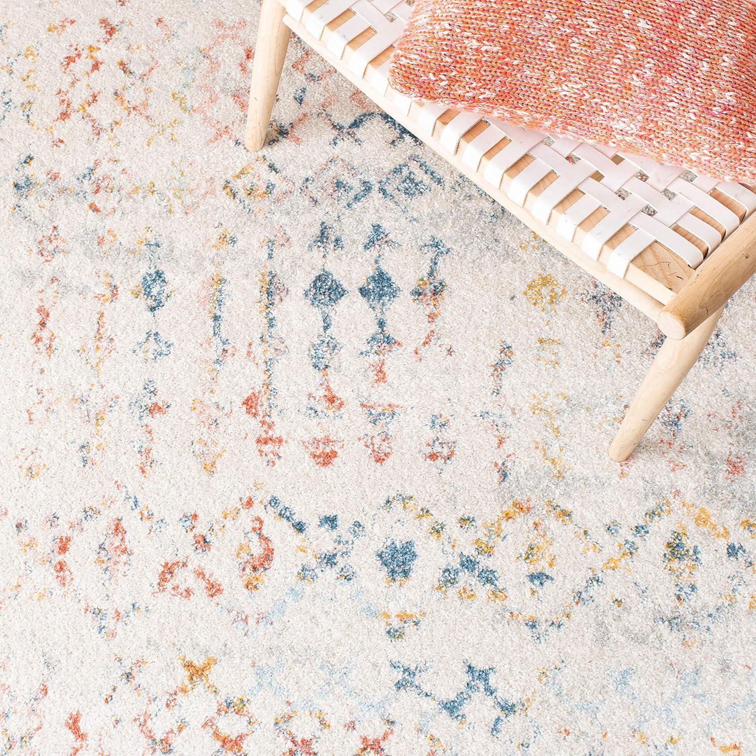 Tulum TUL240 Power Loomed Area Rug - Ivory/Pink - 4'x6' - Safavieh.